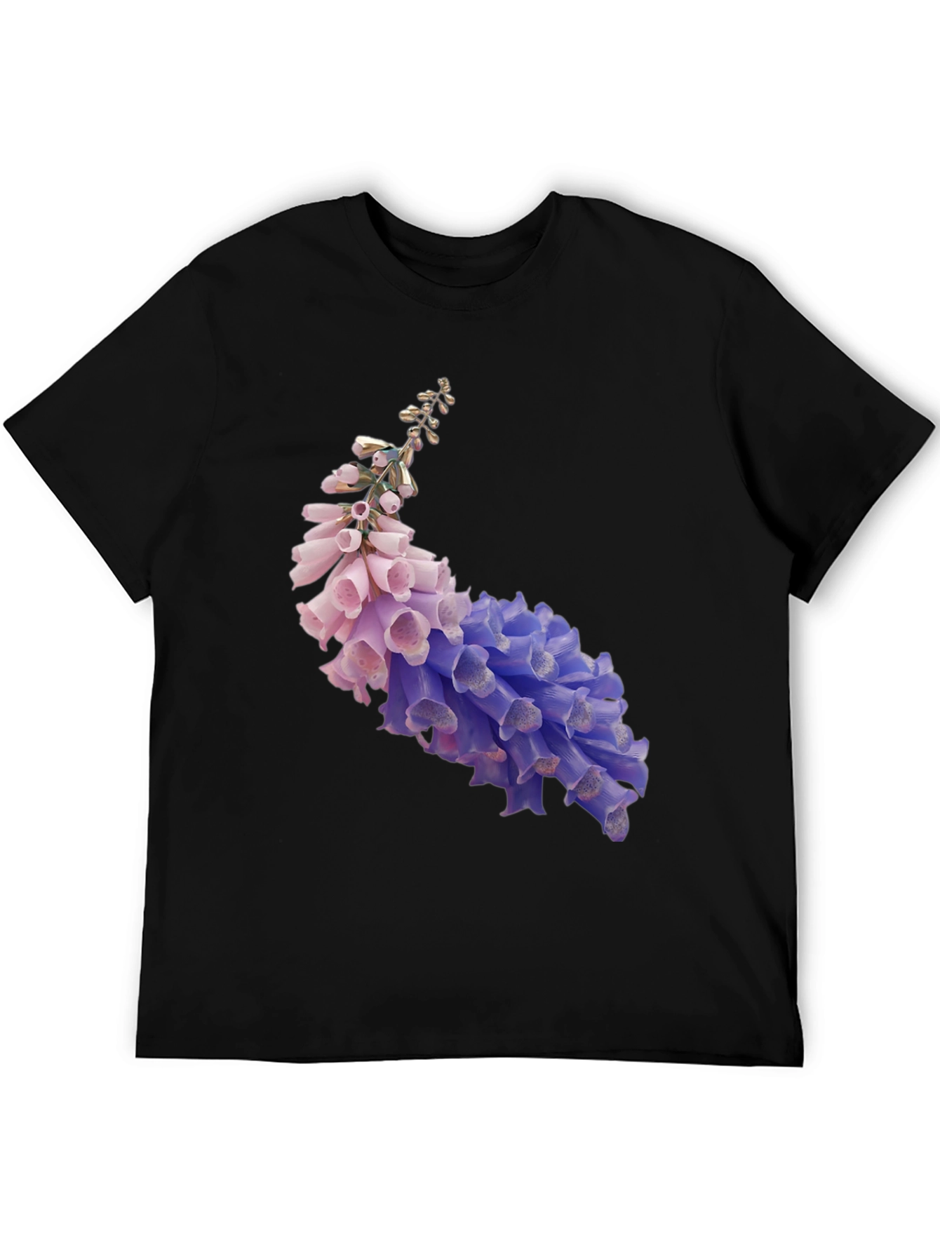 Black Floral Print T-Shirt - Stylish Black Tee view 5