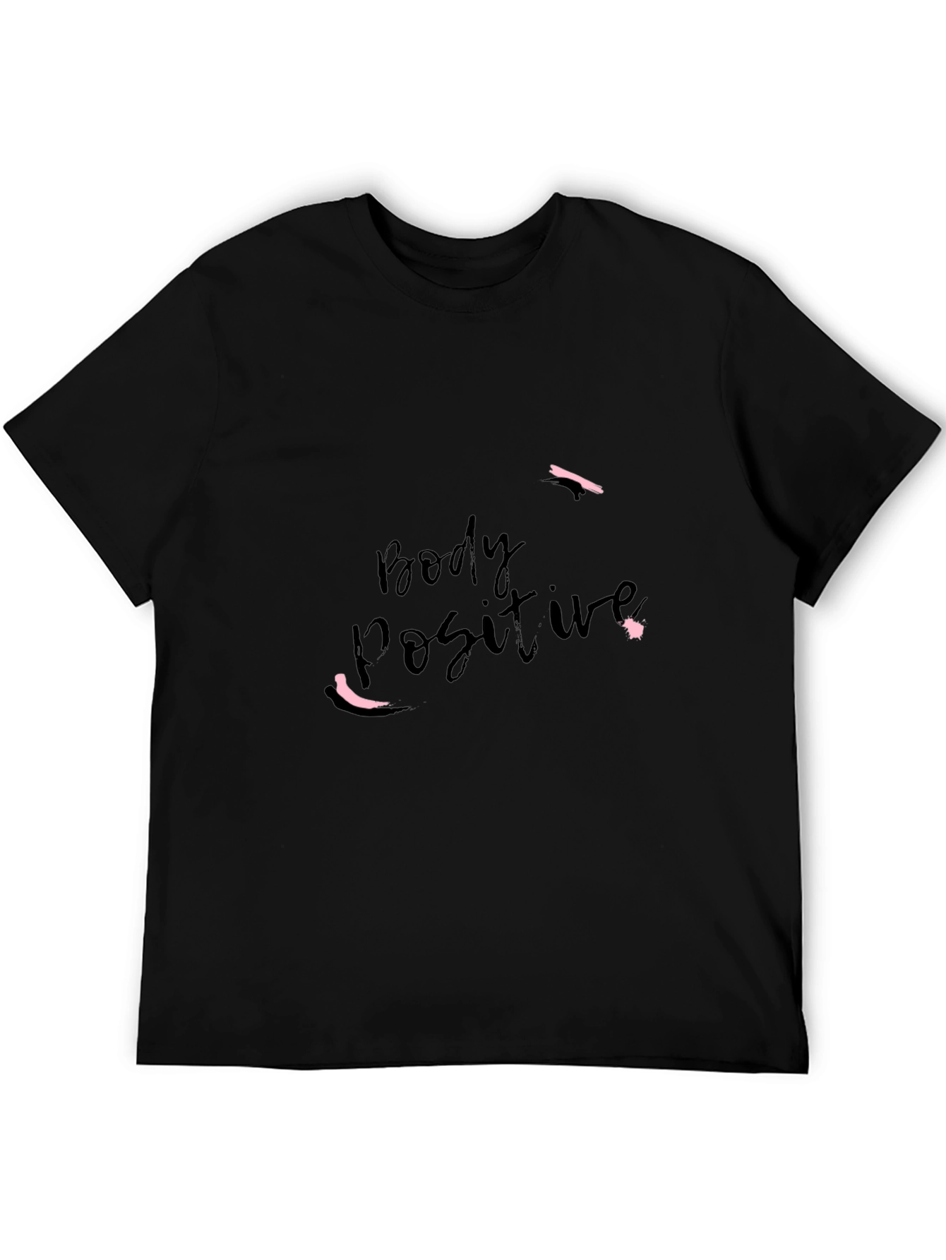 Black Body Positive Graphic Tee - Stylish Comfort Fit view 5