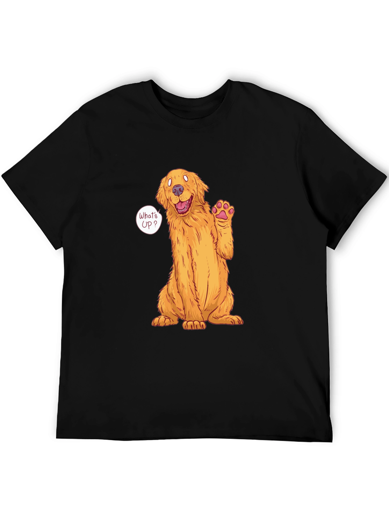 Black Golden Retriever 'What's Up?' T-Shirt view 5