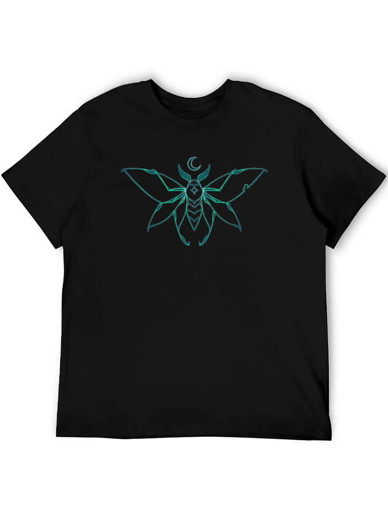 Black Moth Graphic Tee - Black Short Sleeve T-Shirt view 5