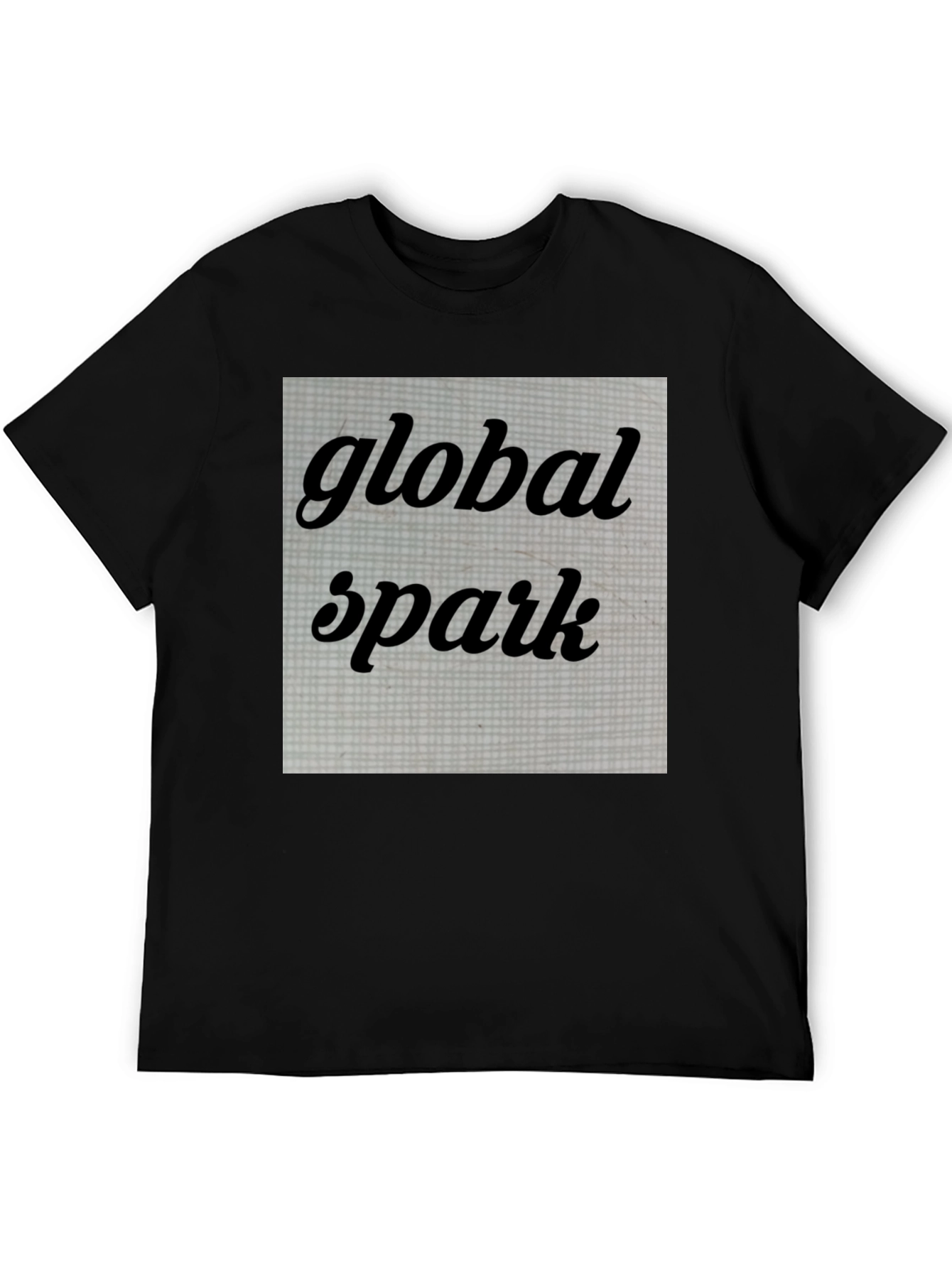 Black Global Spark Graphic Tee - Trendy Black T-Shirt view 5