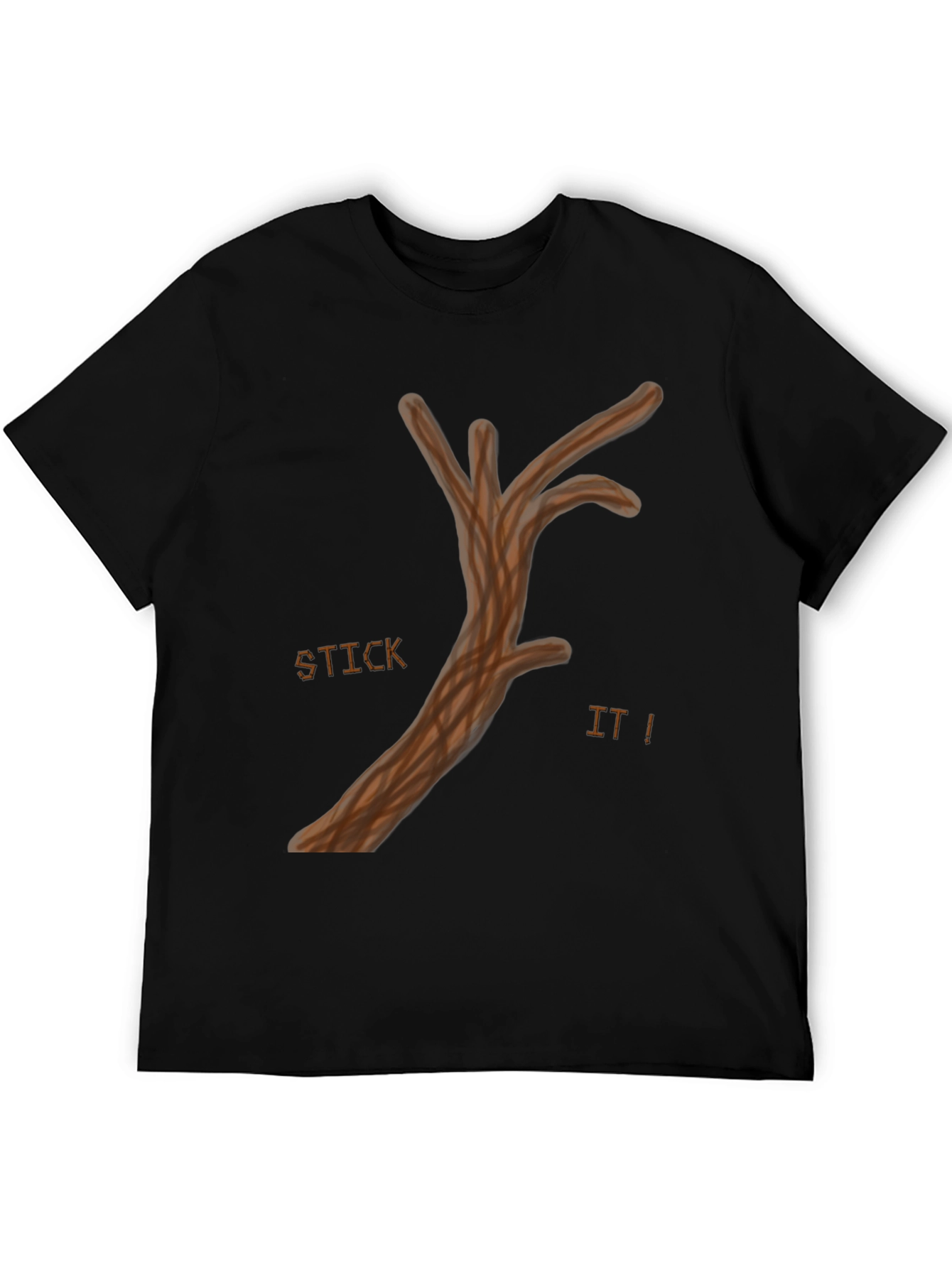 Black Humorous "Stick It!" Graphic Tee - Casual Comfort view 5