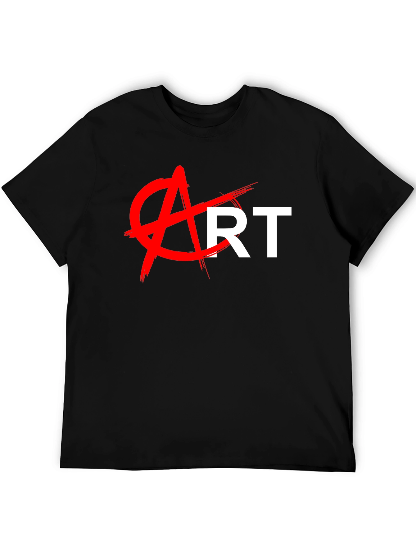 Black Anti-Art Graphic Tee - Bold Statement T-Shirt view 5
