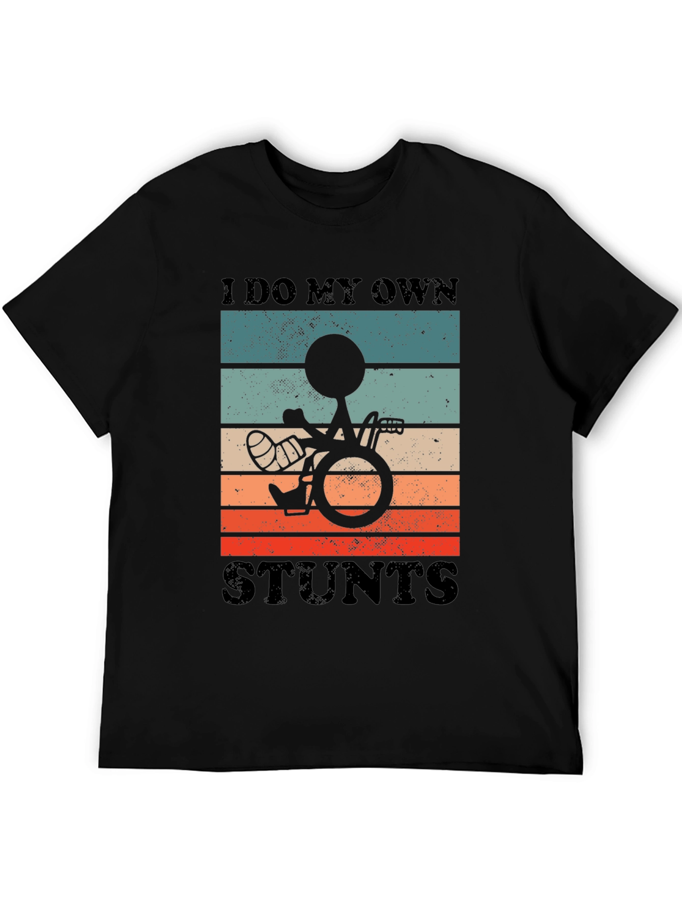 Black I Do My Own Stunts Graphic Tee - Unisex Black T-Shirt view 5
