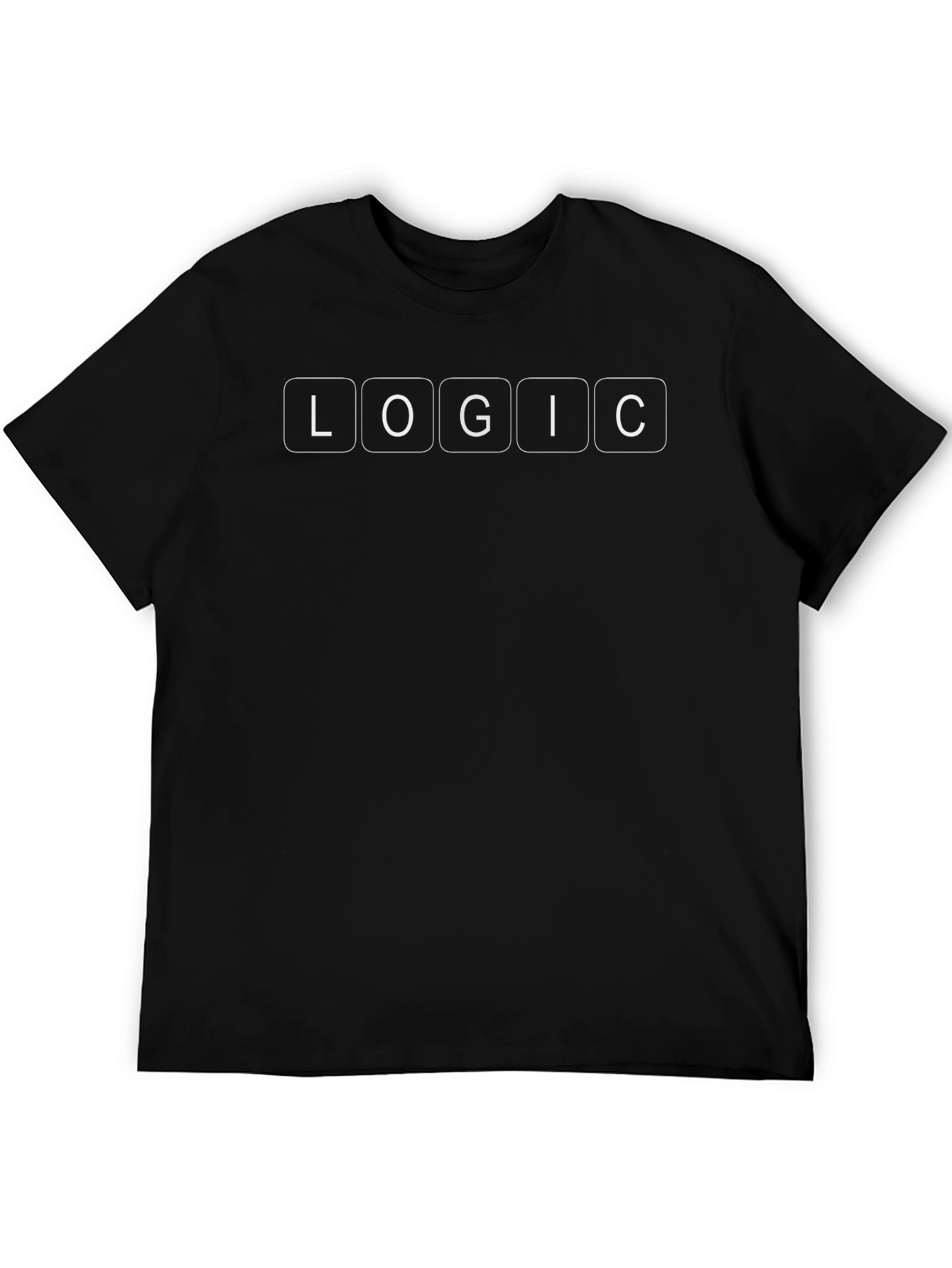 Black Logic Letter Tile Graphic Tee - Cool & Classic view 5