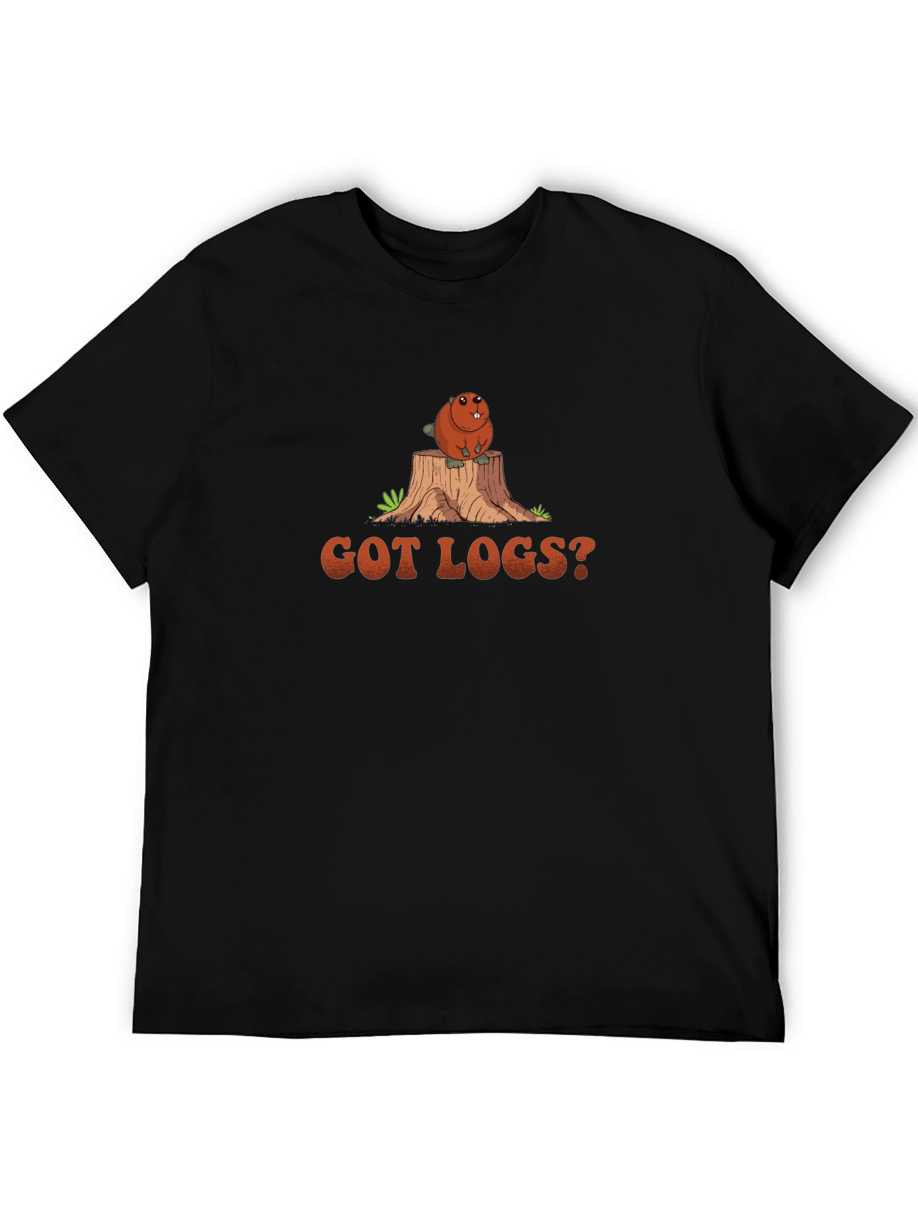 Black Got Logs? Beaver Graphic T-Shirt view 5