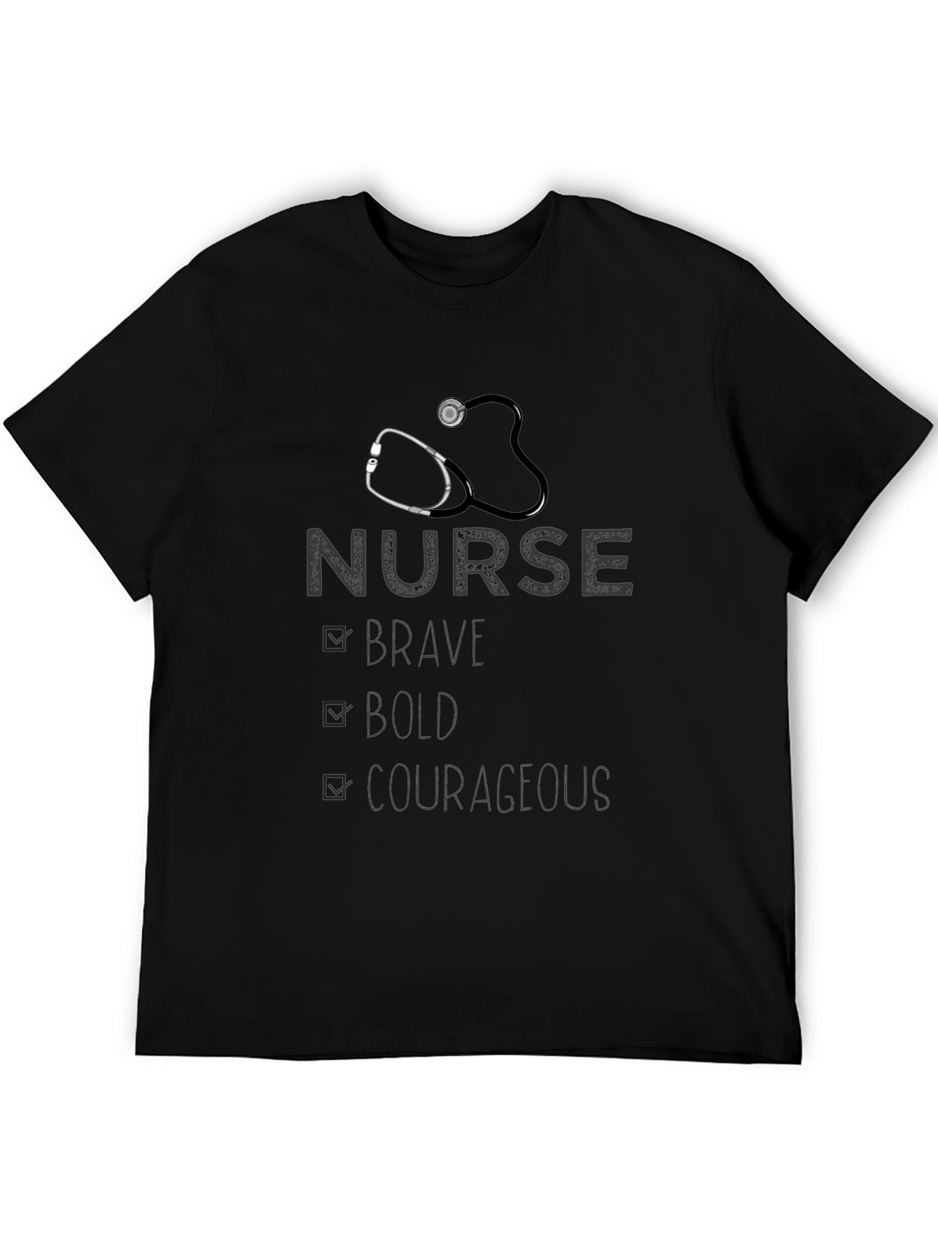 Nurse Brave Bold Courageous Graphic Tee - 5