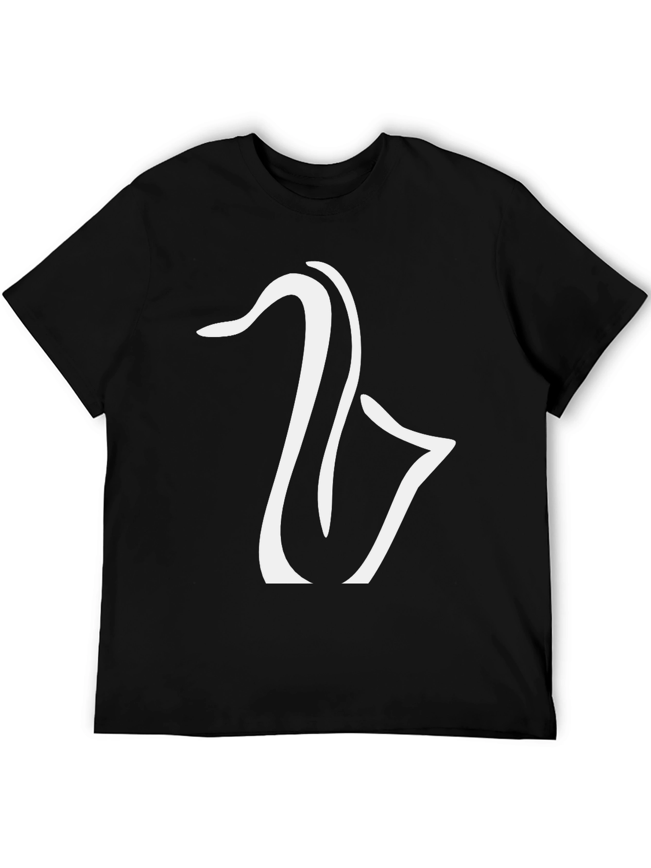 Black Saxophone Graphic Tee - Black Cotton Casual Shirt view 5