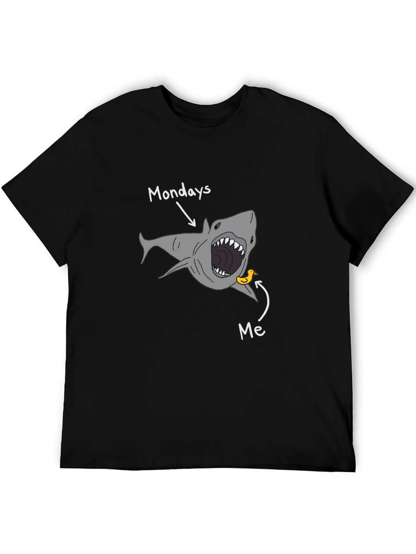 Black Mondays Shark Attack T-Shirt - Funny Graphic Tee view 5