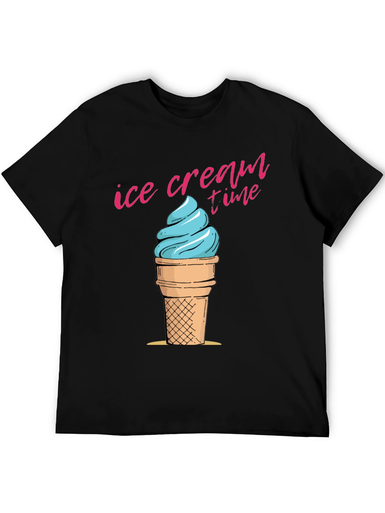 Black Ice Cream Time Graphic Tee - Casual Comfort view 5
