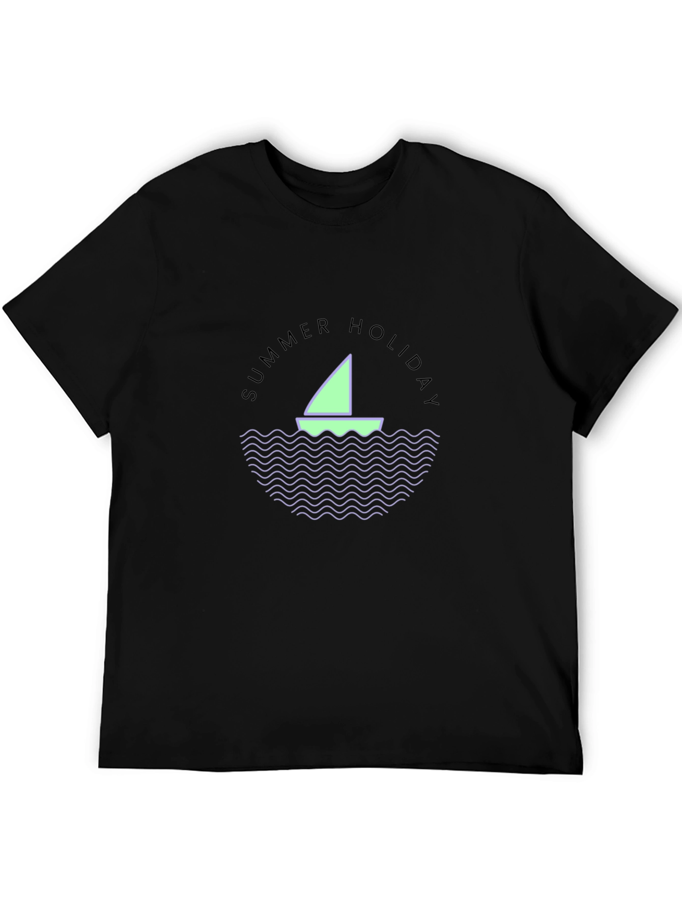 Black Summer Holiday Boat T-Shirt view 5