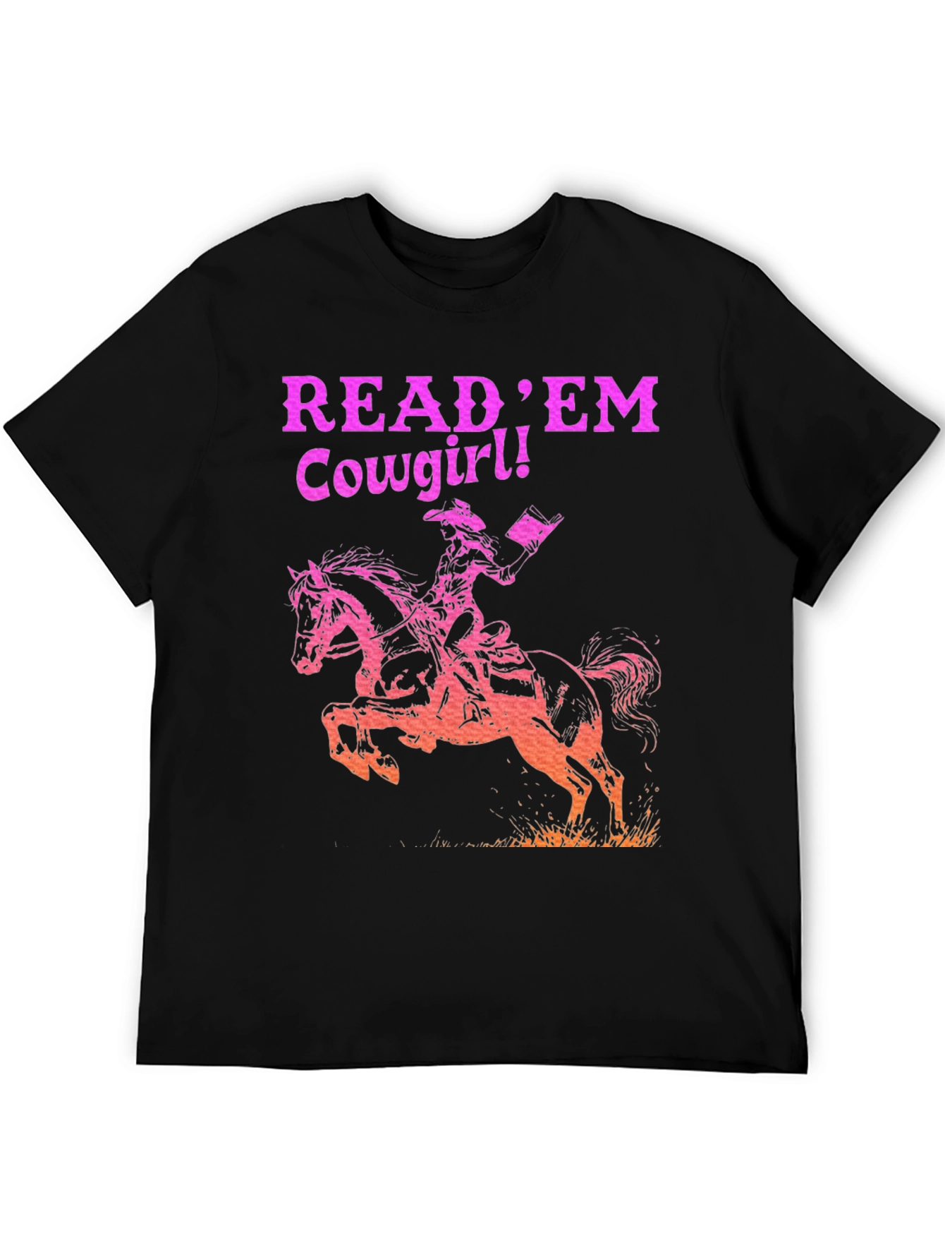 Black Read 'Em Cowgirl! Graphic Tee - Western Style view 5