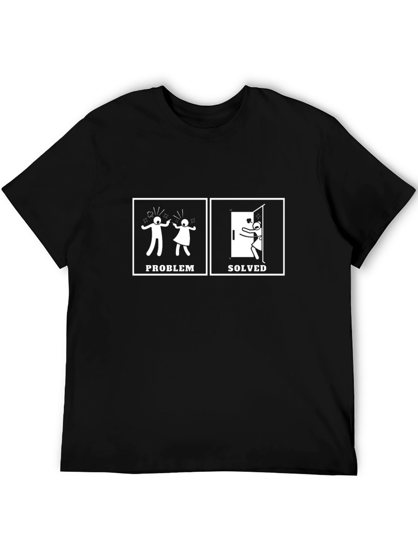 Black Problem Solved Graphic T-Shirt view 5