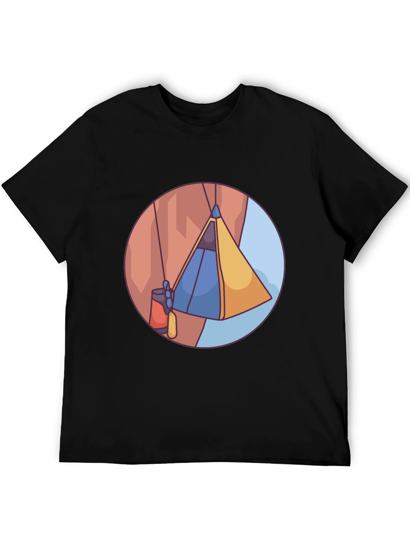 Black Cliffside Tent T-Shirt - Adventure Ready view 5