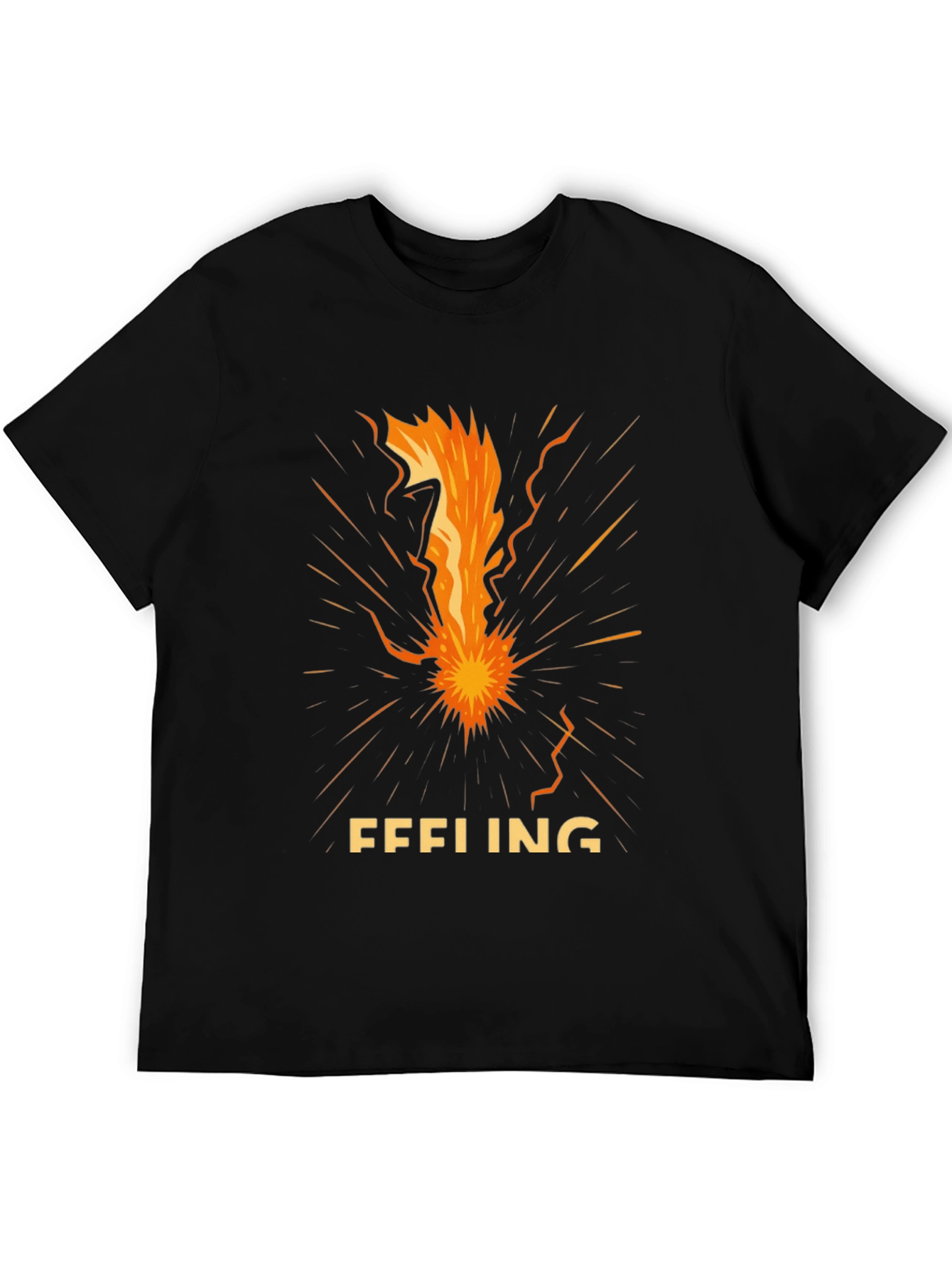 Black Feeling Graphic Tee - Bold Statement T-Shirt view 5