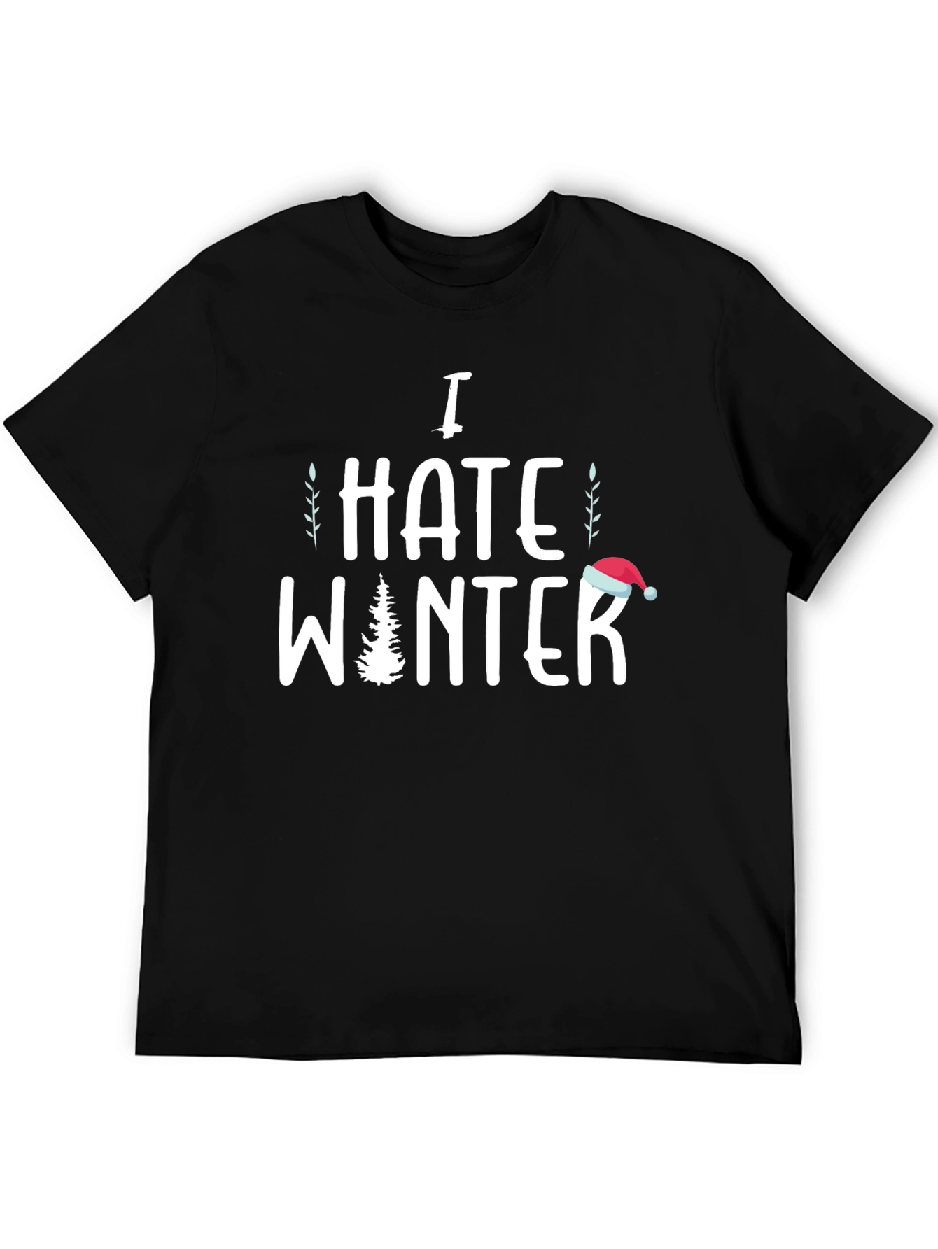 Black I Hate Winter Graphic Tee - Holiday Humor view 5