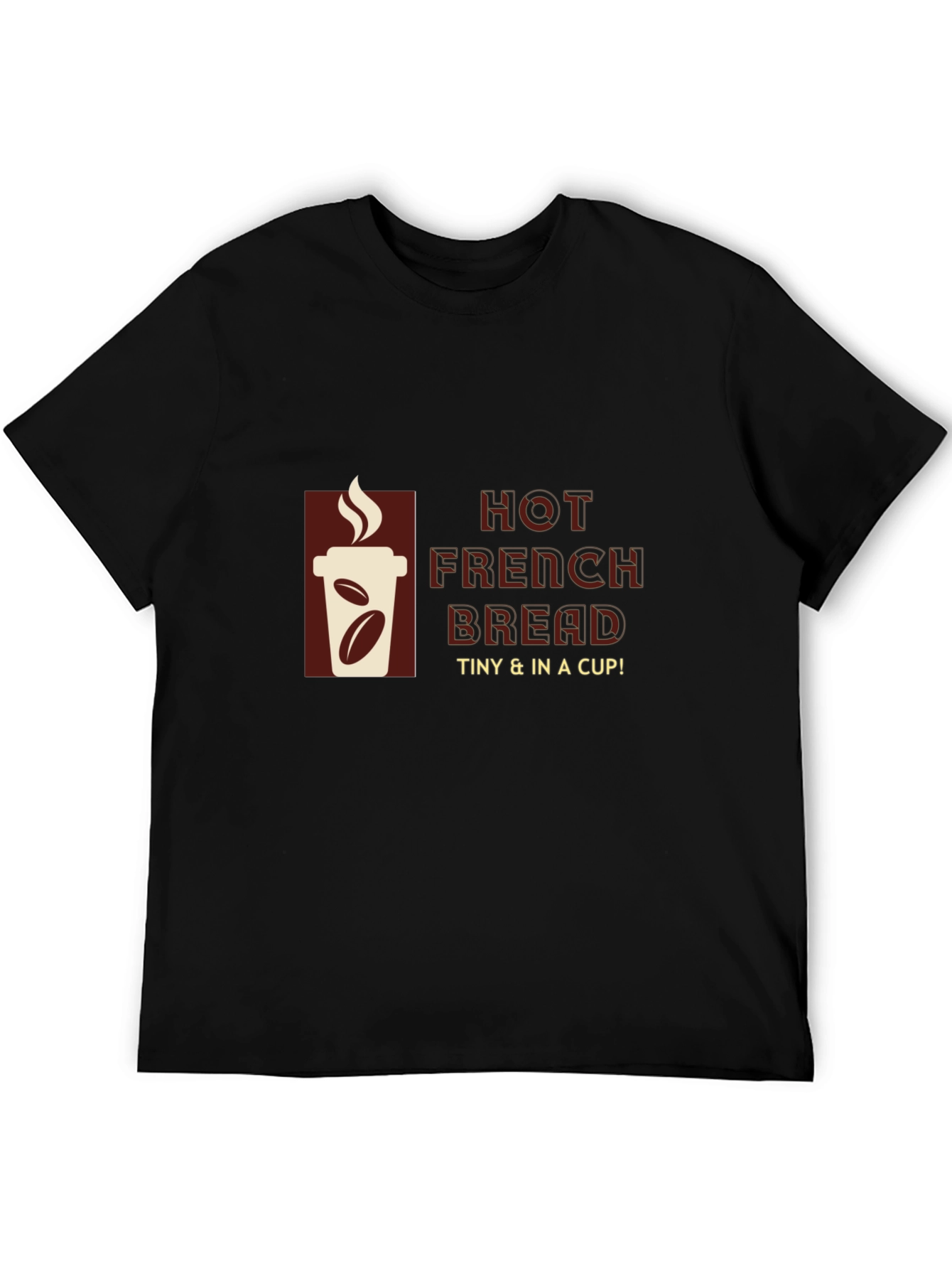Hot French Bread T-Shirt - Coffee Cup Design - 5