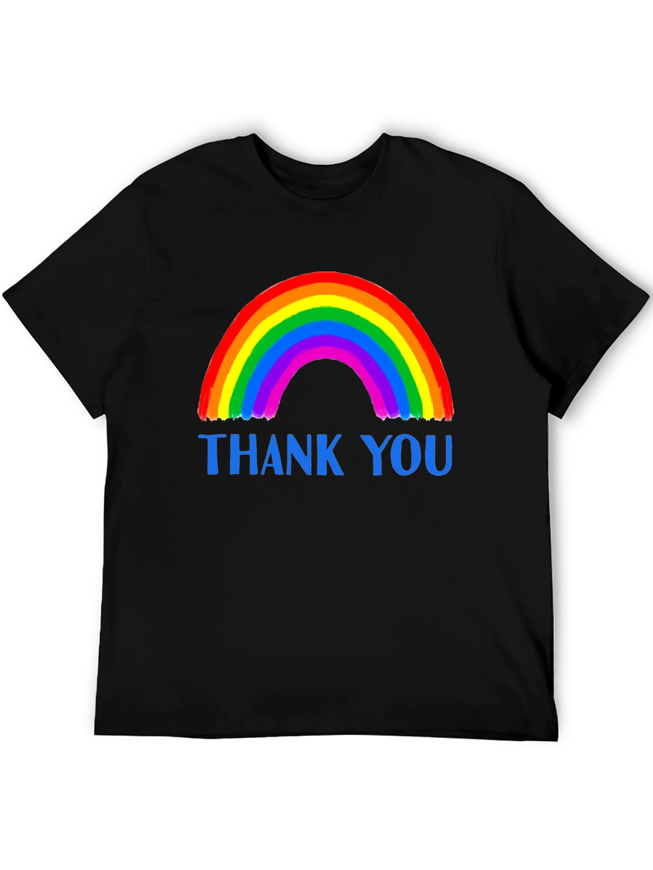 Black Rainbow 'Thank You' Graphic Tee view 5