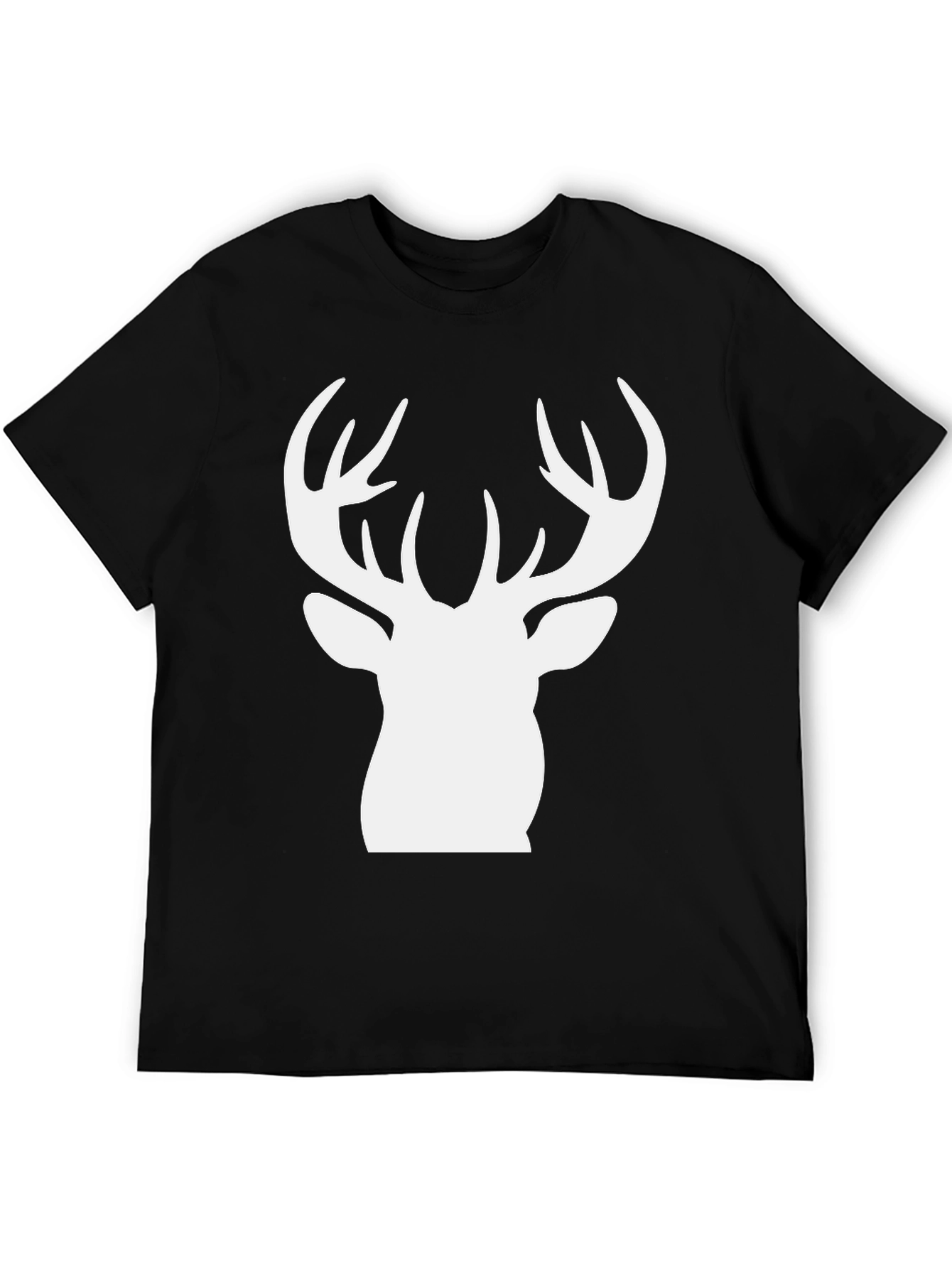 Black Deer Silhouette Graphic Tee - Black view 5