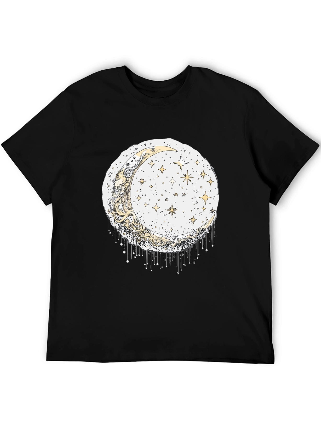 Black Celestial Moon & Stars Graphic Tee view 5