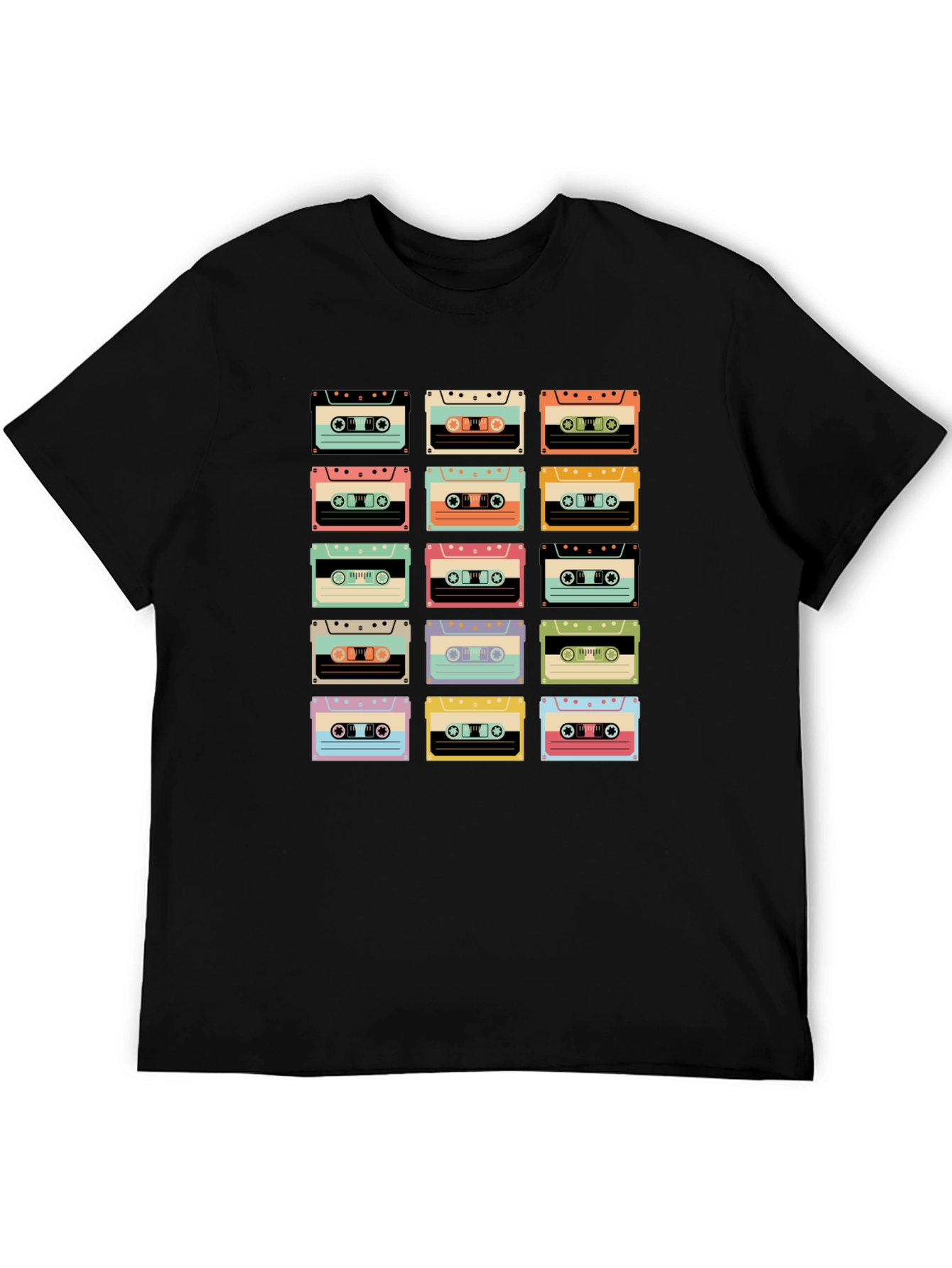 Black Retro Cassette Tape Graphic Tee view 5