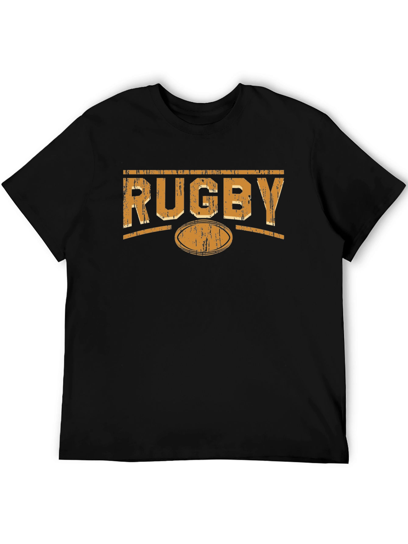 Black Rugby Graphic Black T-Shirt view 5