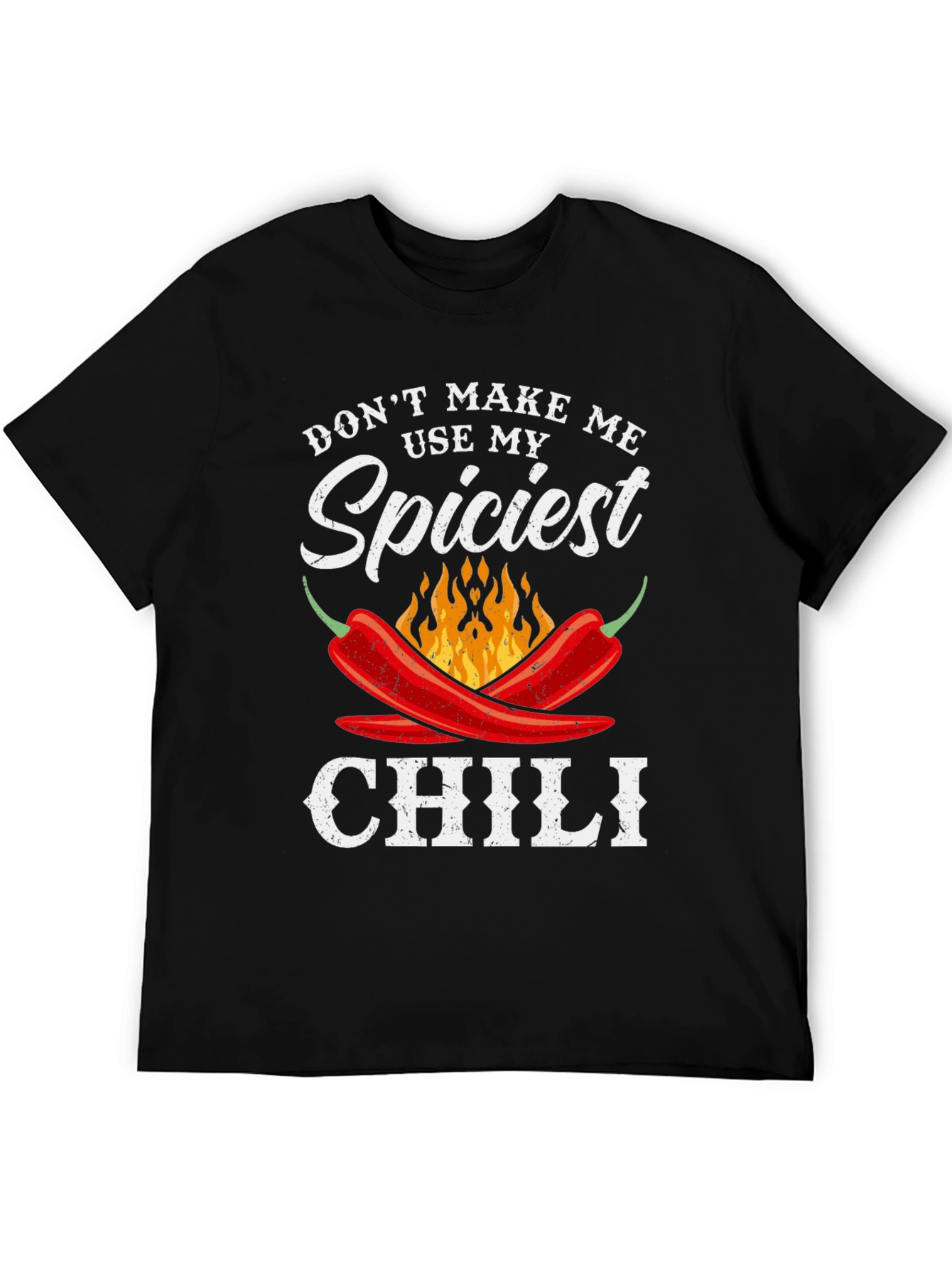 Black Spiciest Chili Funny T-Shirt view 5