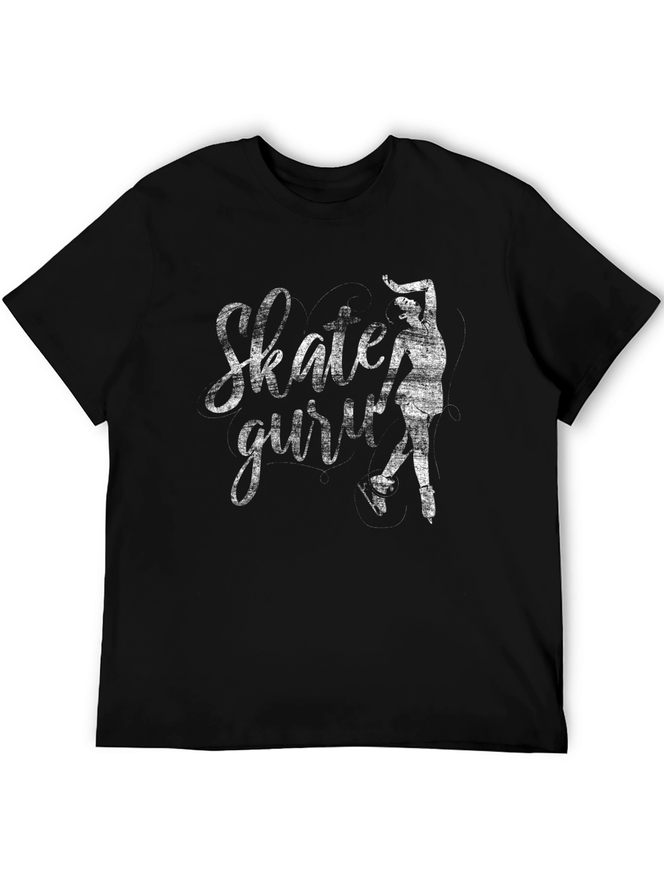Black Skater Guru Black T-Shirt - Stylish Figure Skating Tee view 5