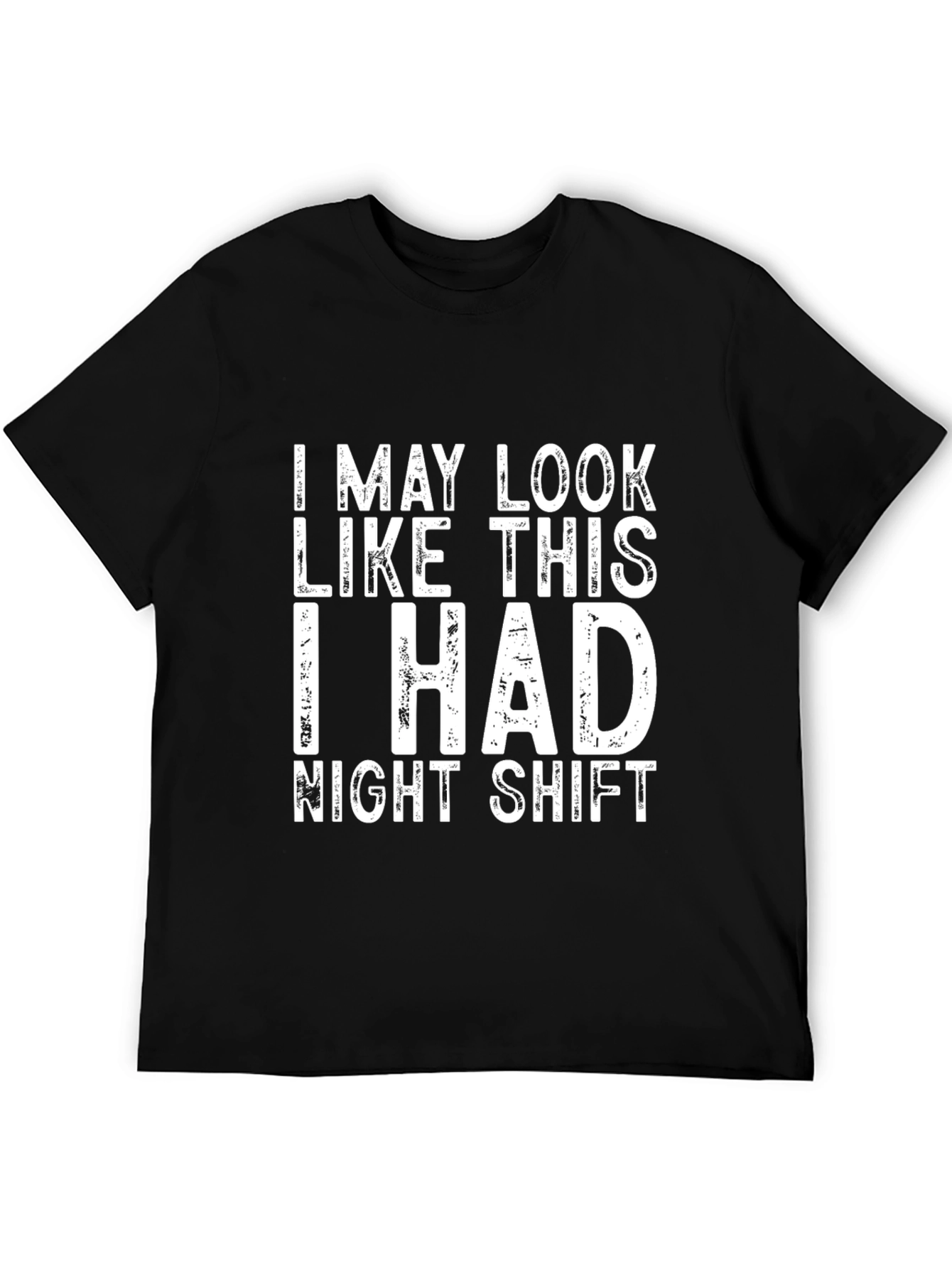 Black Night Shift T-Shirt Funny Graphic Tee view 5