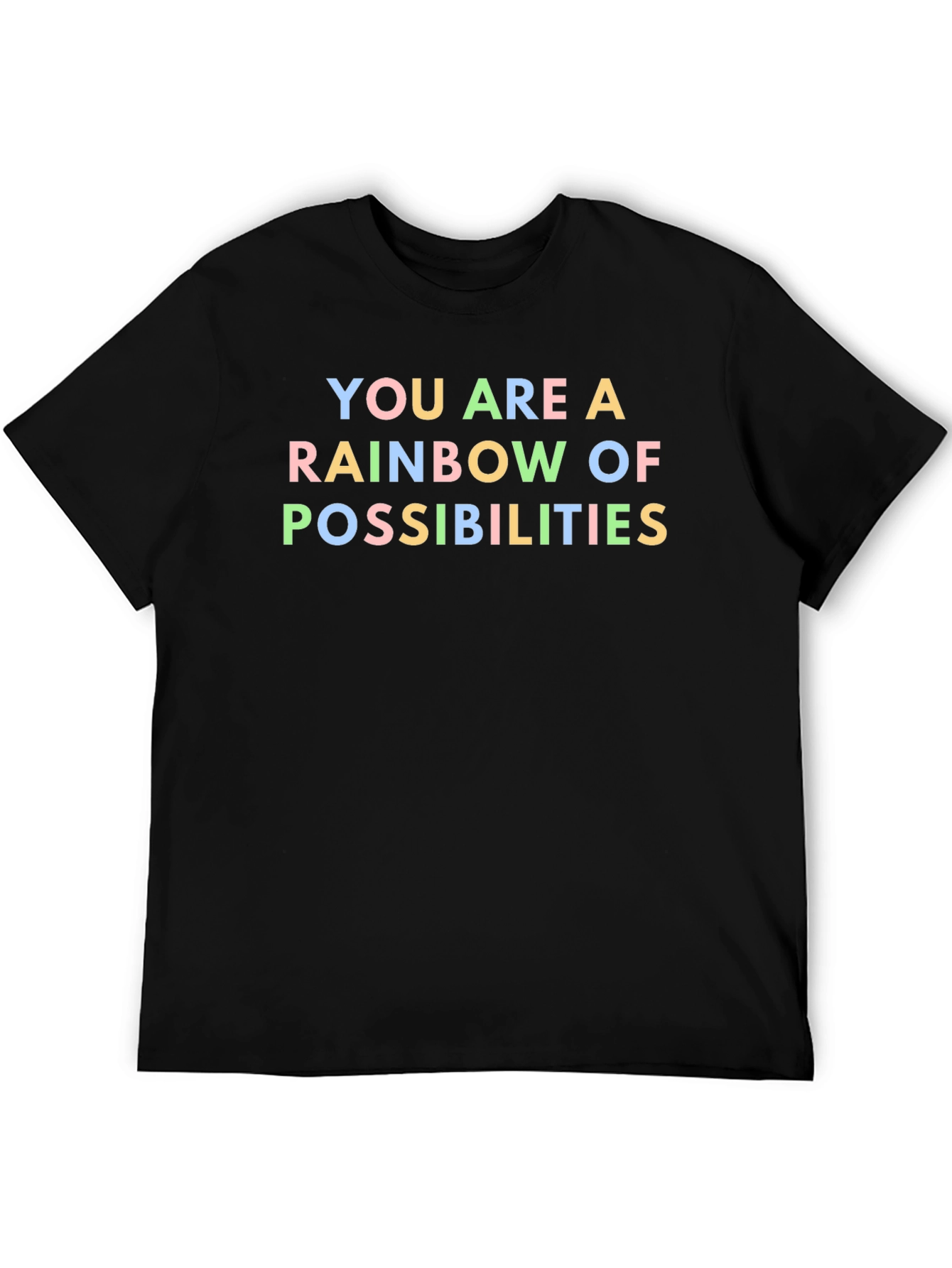 Black Rainbow of Possibilities Graphic T-Shirt view 5