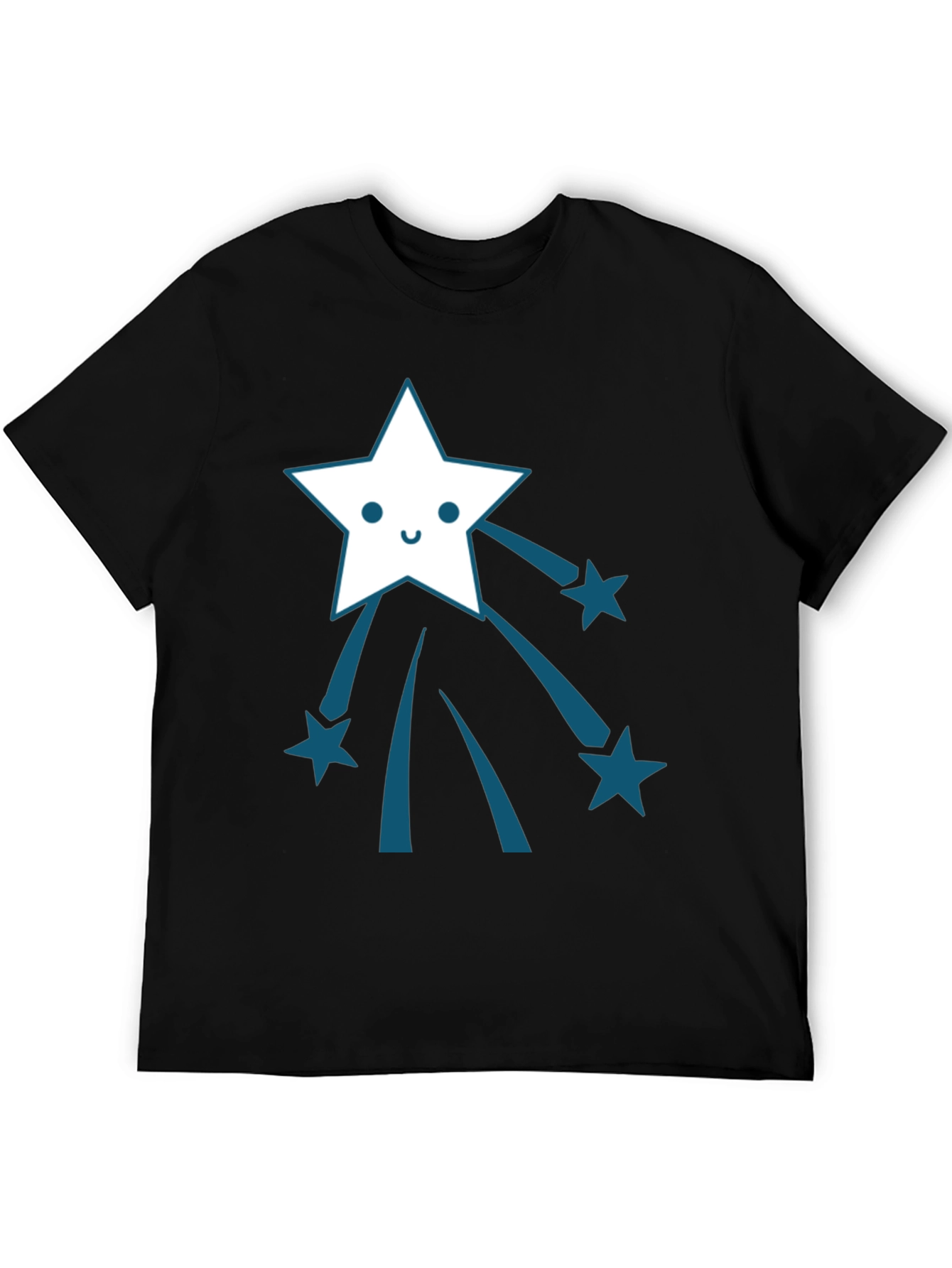 Black Shooting Star Graphic Tee - Soft Cotton Comfort view 5