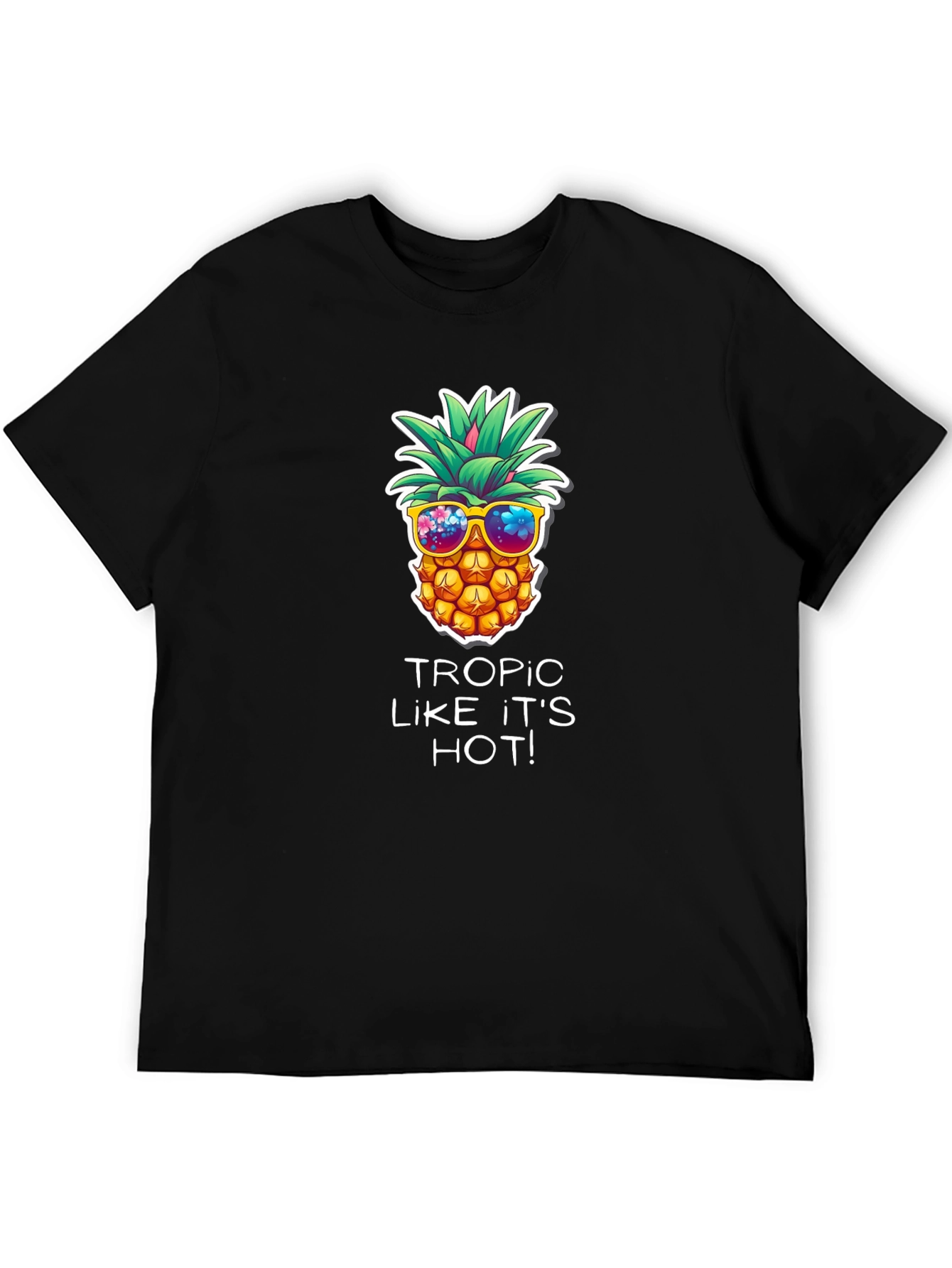 Cool Pineapple Graphic T-Shirt - Tropic Like It's Hot - 5