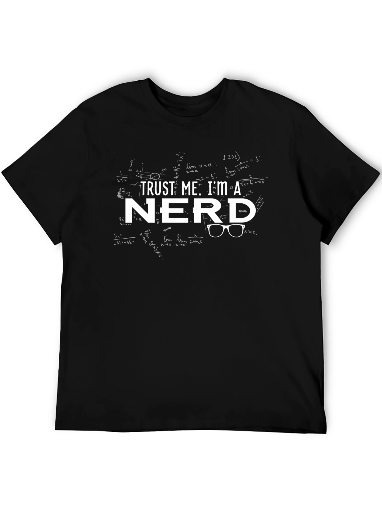 Black Trust Me I'm A Nerd T-Shirt - Geeky Math Equations Tee view 5