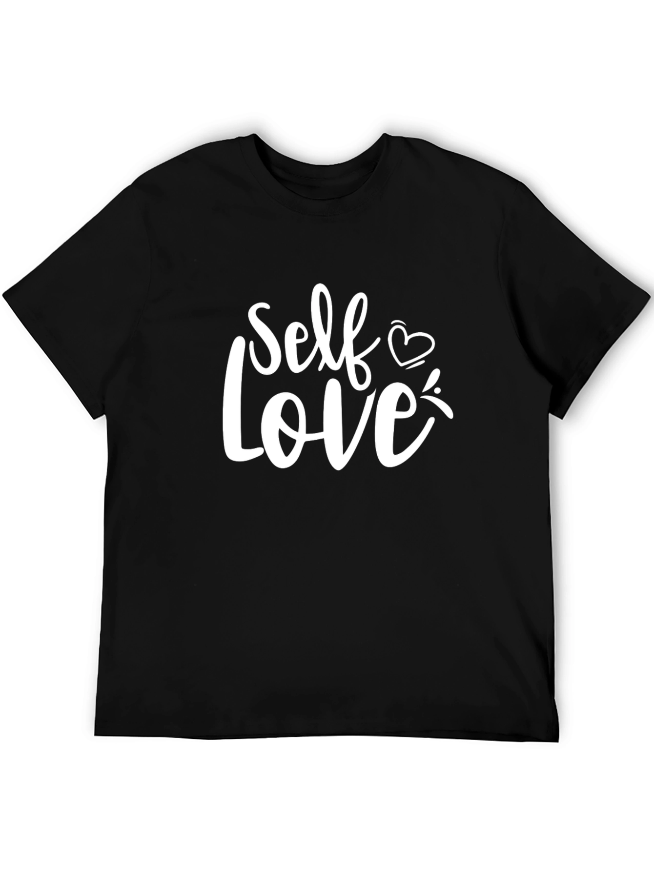 Black Self Love T-Shirt - Black Cotton Blend view 5