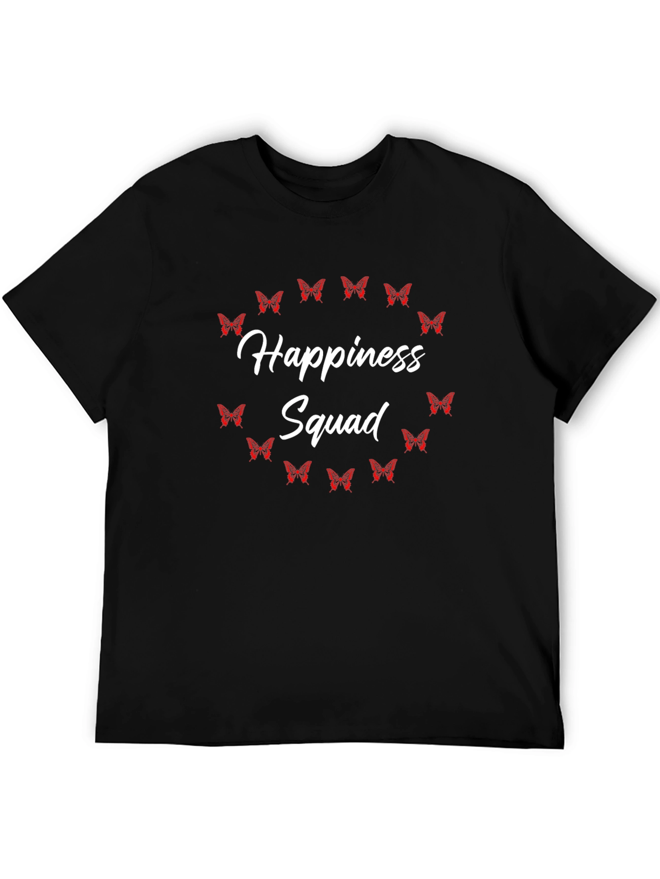 Black Happiness Squad Butterfly Graphic Tee view 5