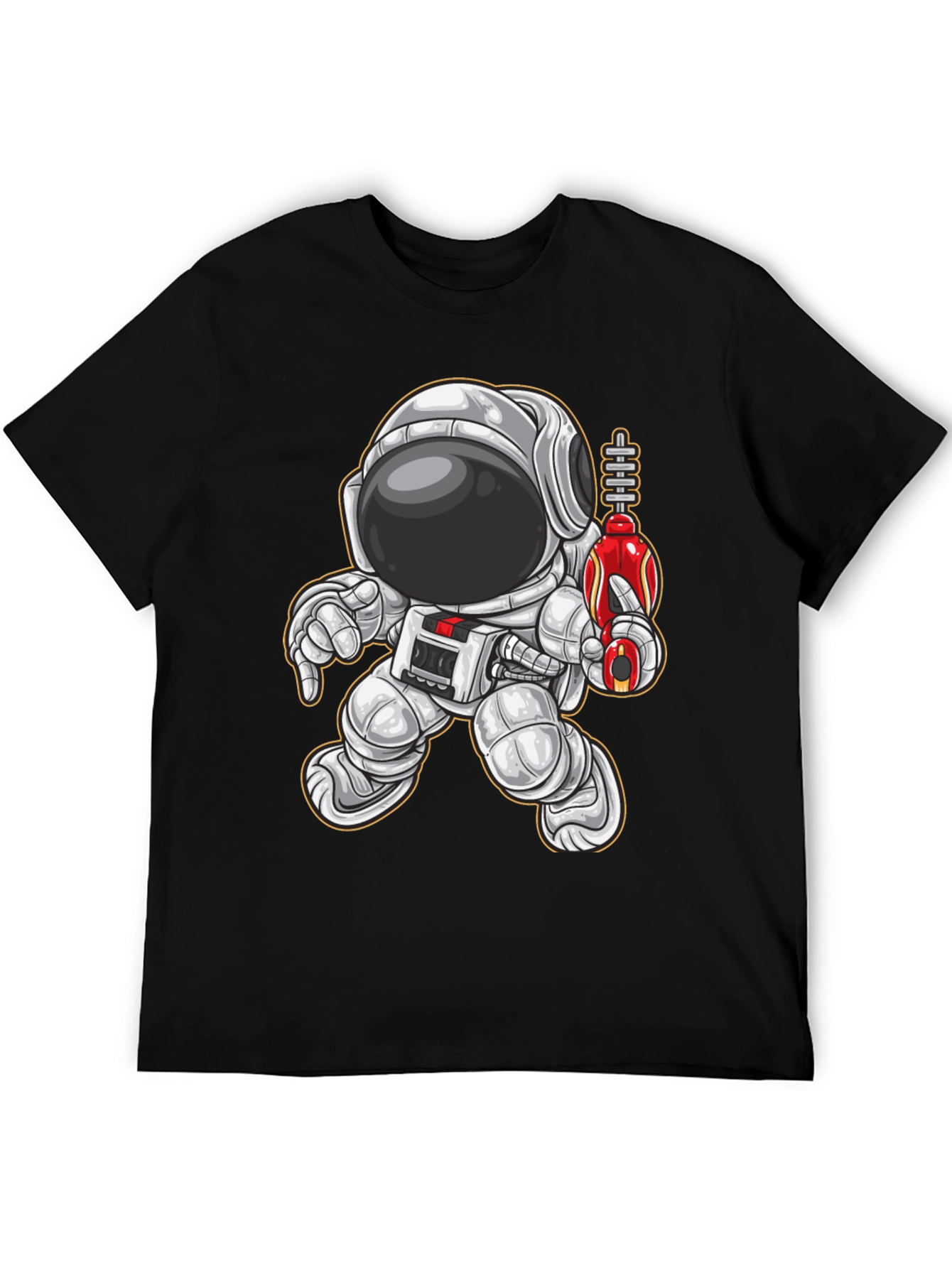 Black Astronaut Graphic Tee - Space Explorer T-Shirt view 5