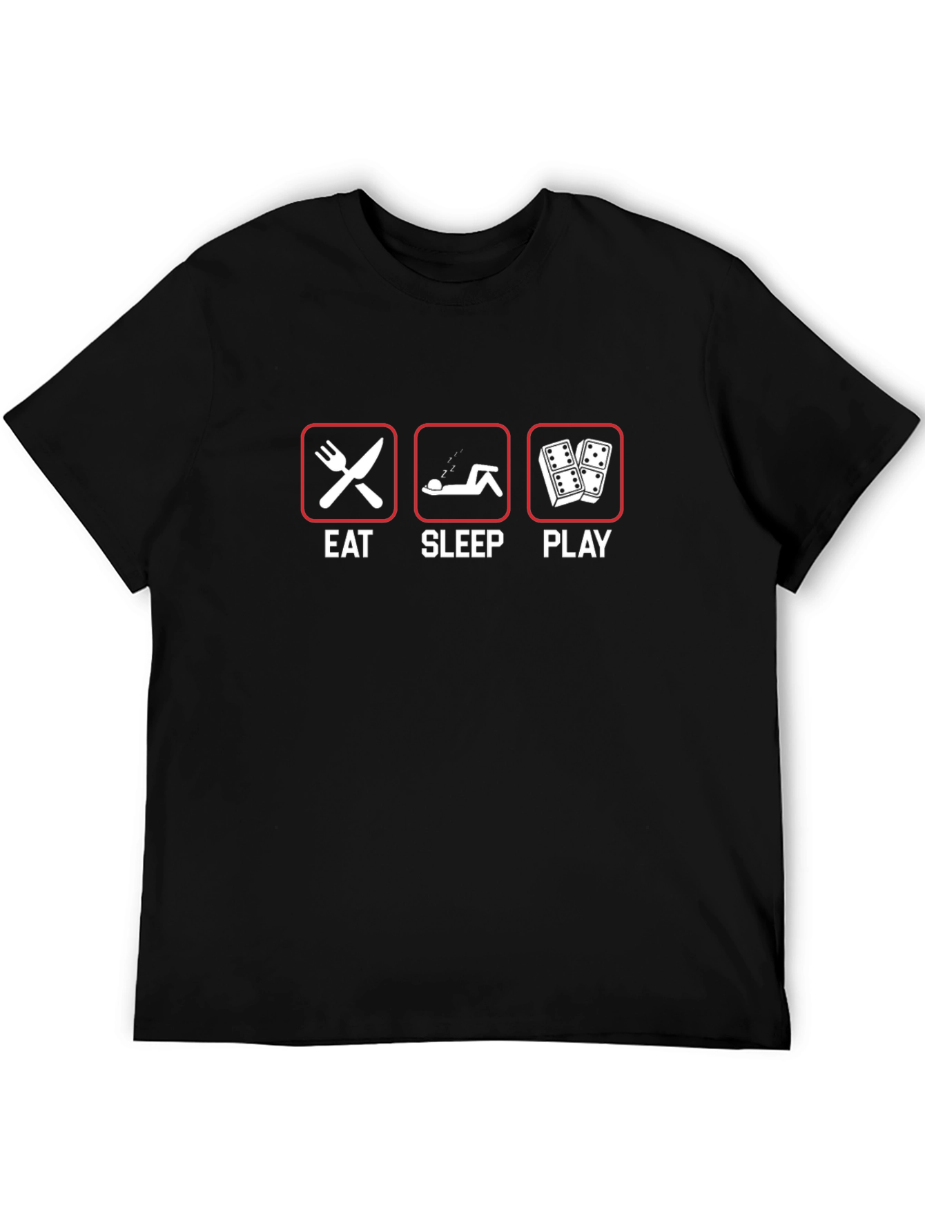 Black Eat Sleep Play Graphic Tee - Gamer T-Shirt view 5