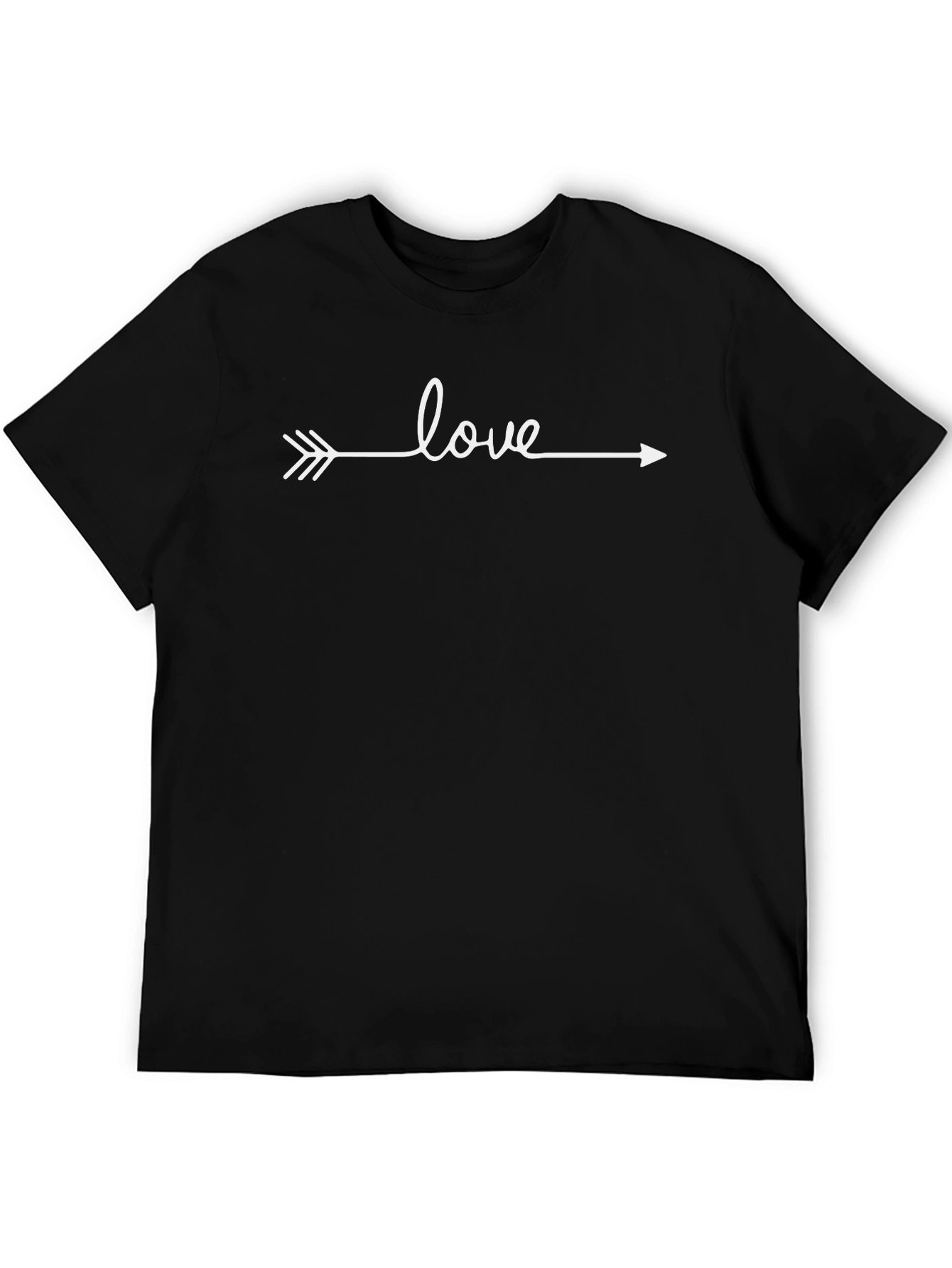 Black Love Arrow Graphic Tee - Modern Design view 5