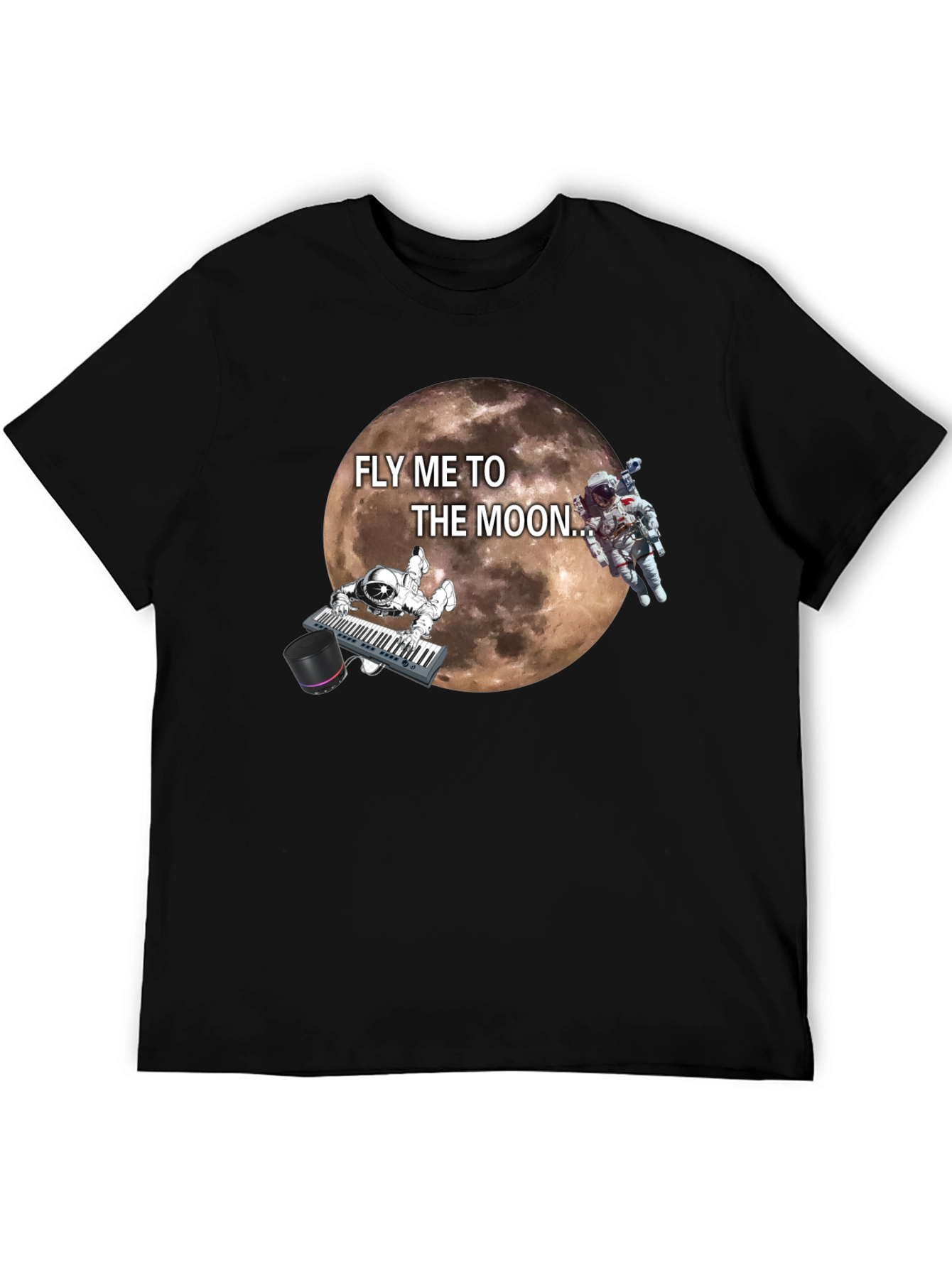 Black Fly Me To The Moon Graphic T-Shirt view 5