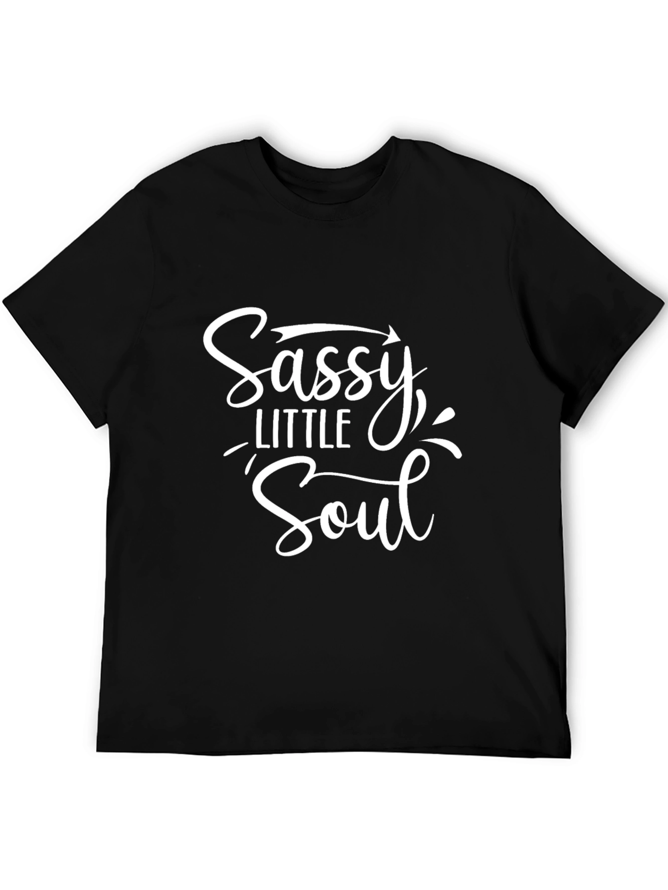 Black Sassy Little Soul Graphic Tee - Black view 5