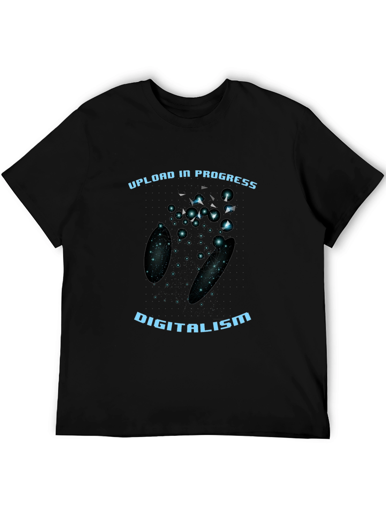 Black Digitalism Upload Black Graphic Tee view 5