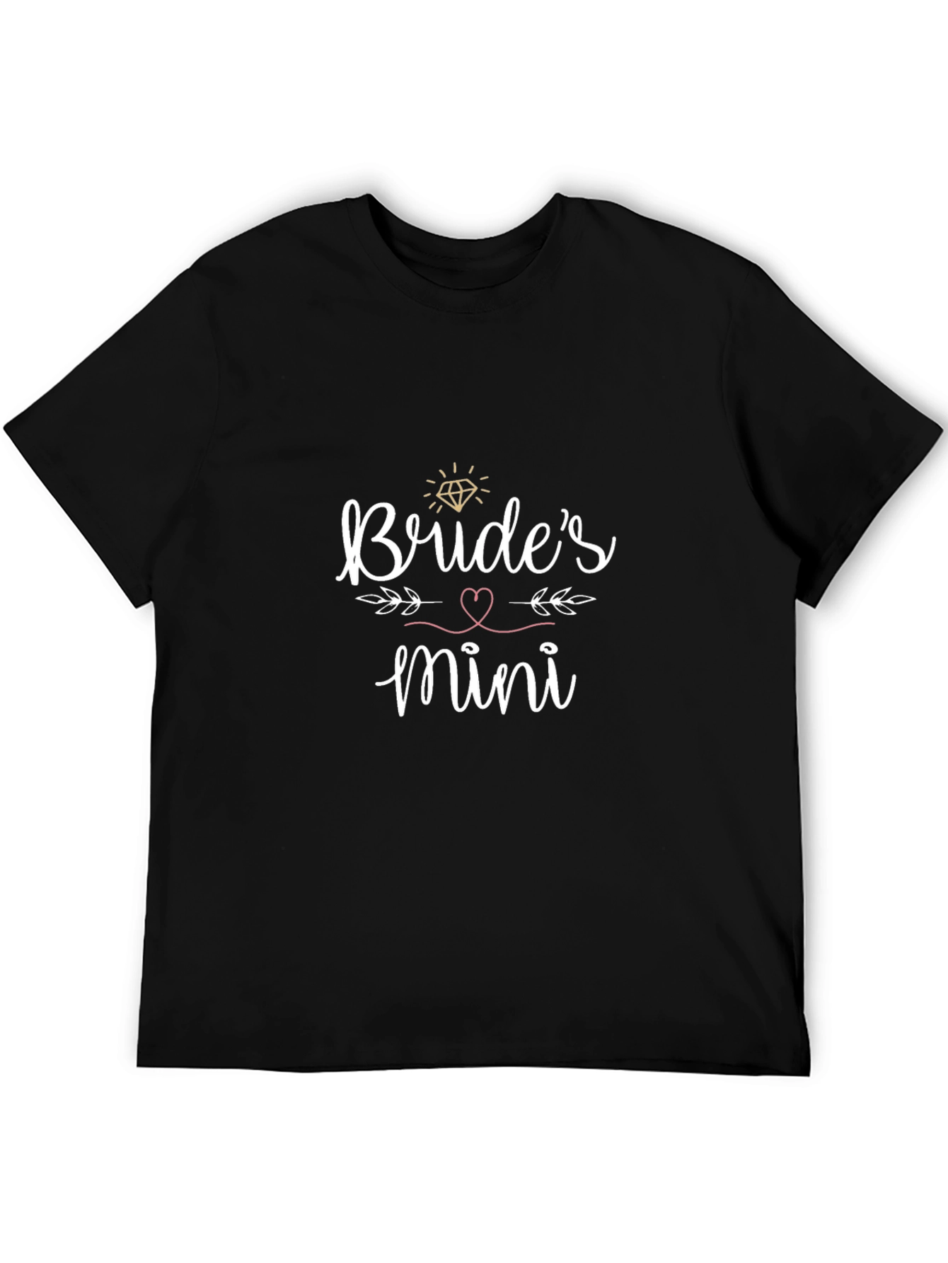 Black Bride's Mini Crew Neck T-Shirt - Bachelorette Party view 5