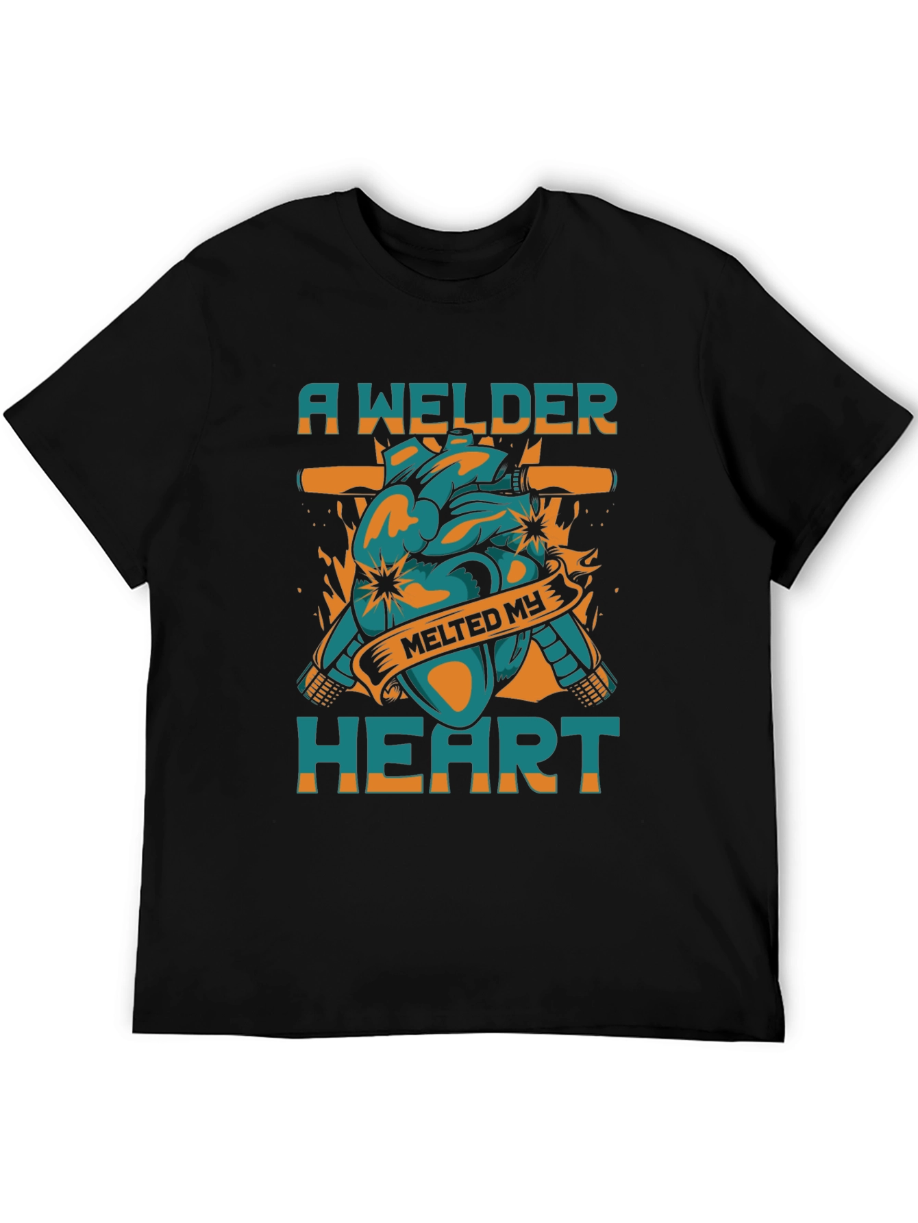 Black Welder Heart T-Shirt - Melts My Heart! view 5