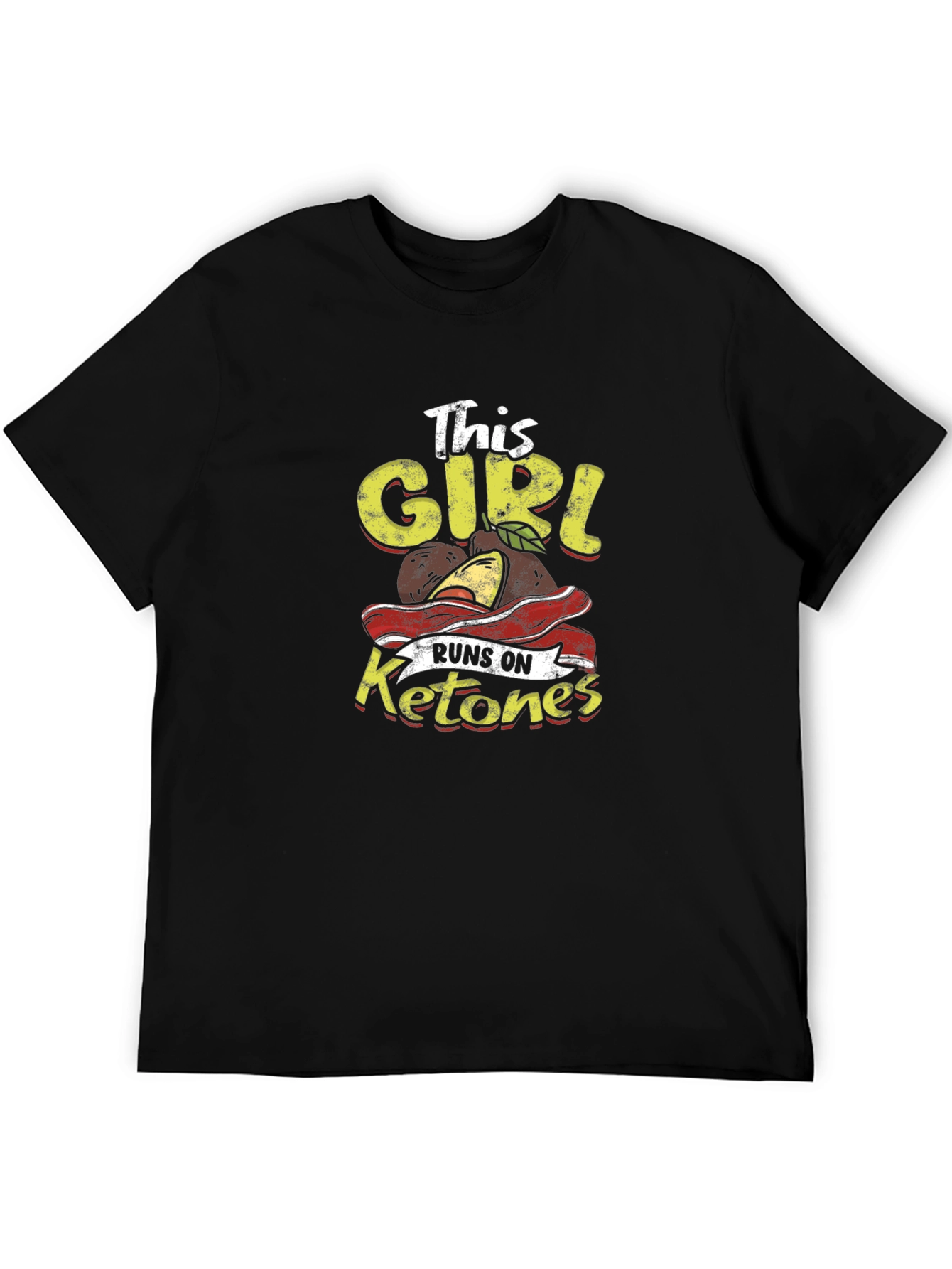 This Girl Runs on Ketones Black T-Shirt - 5