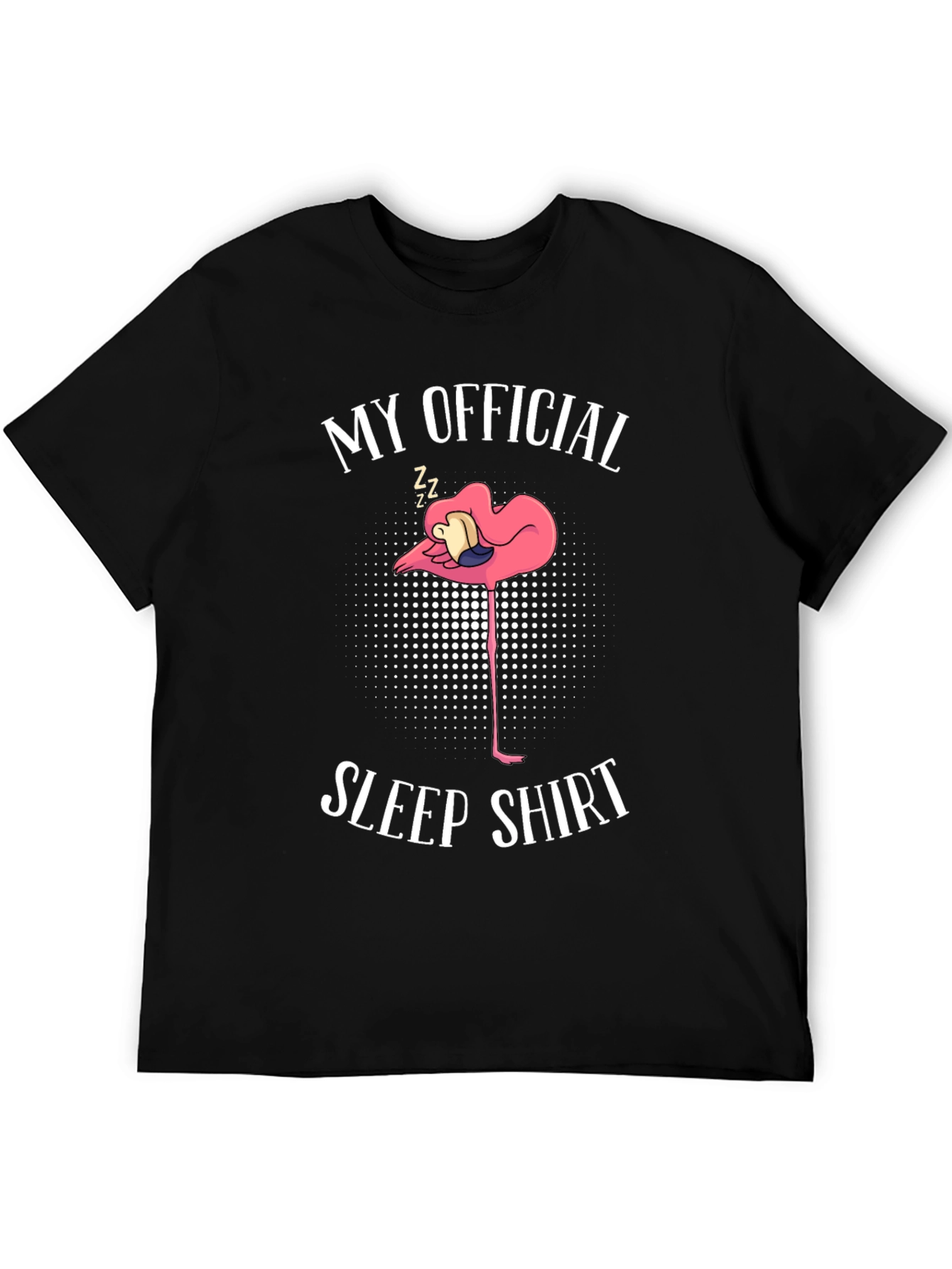 Black My Official Sleep Shirt Flamingo T-Shirt view 5