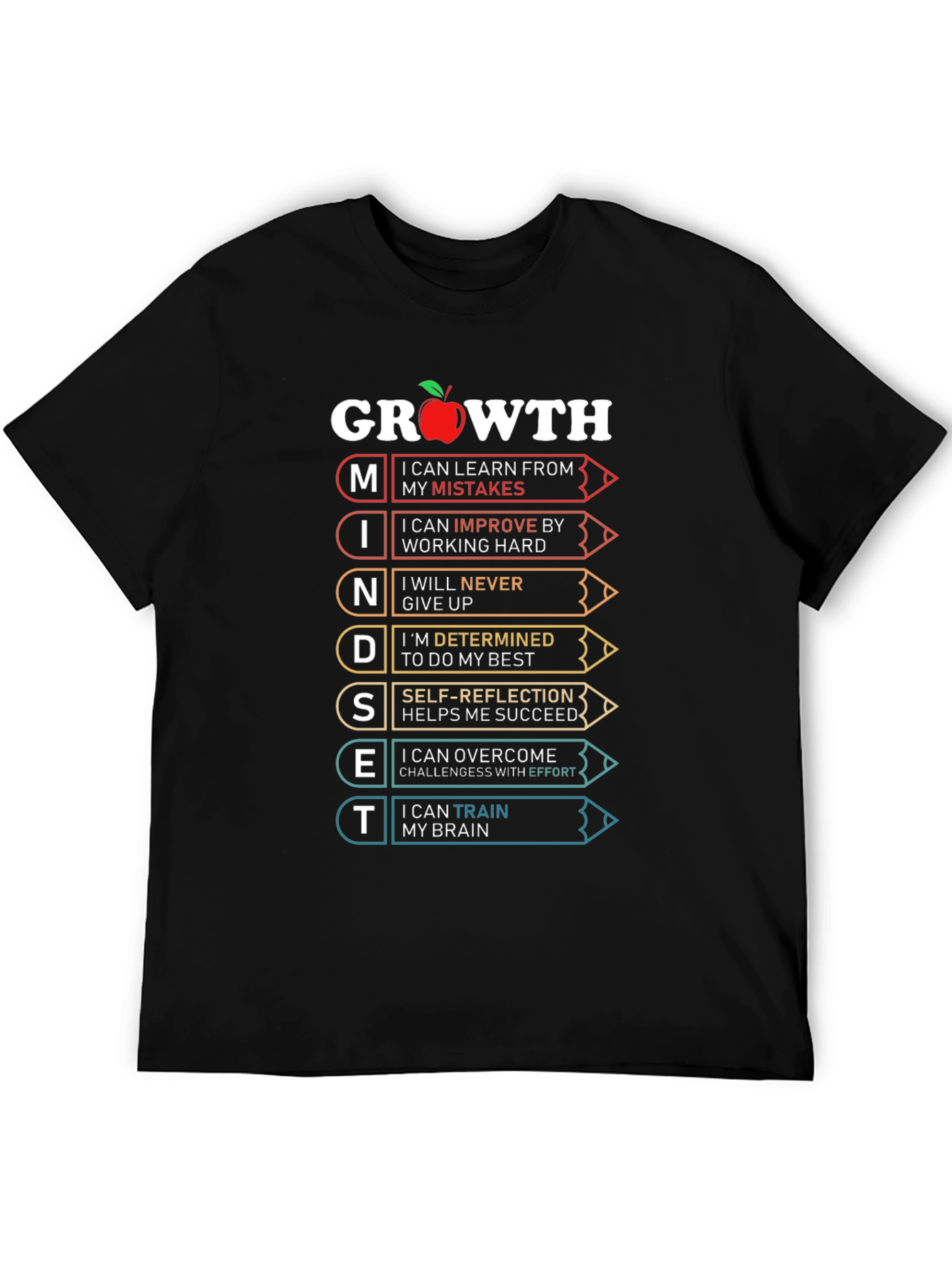 Growth Mindset T-Shirt - Motivational Tee - 5