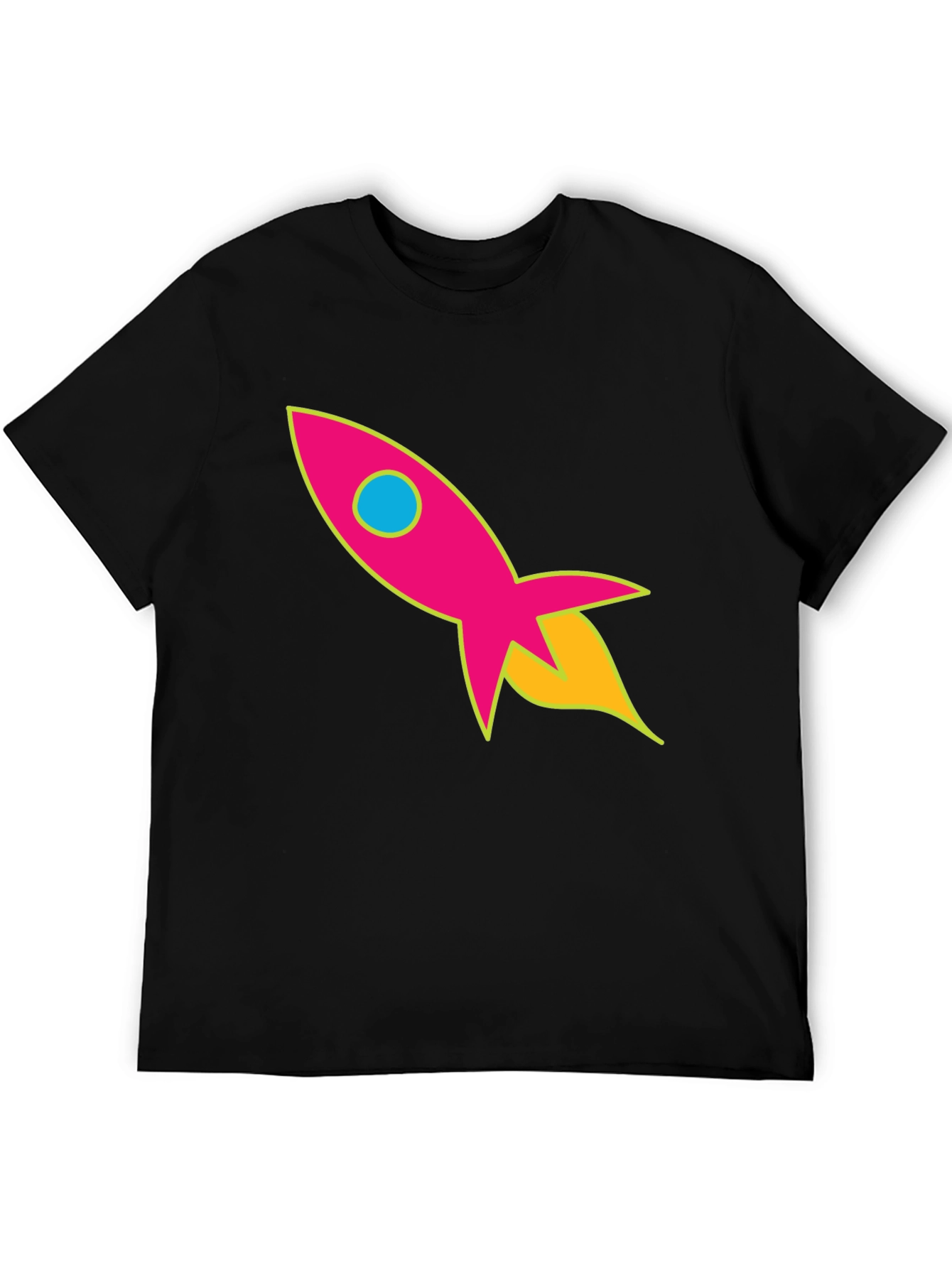Black Retro Rocket T-Shirt - Blast Off in Style! view 5