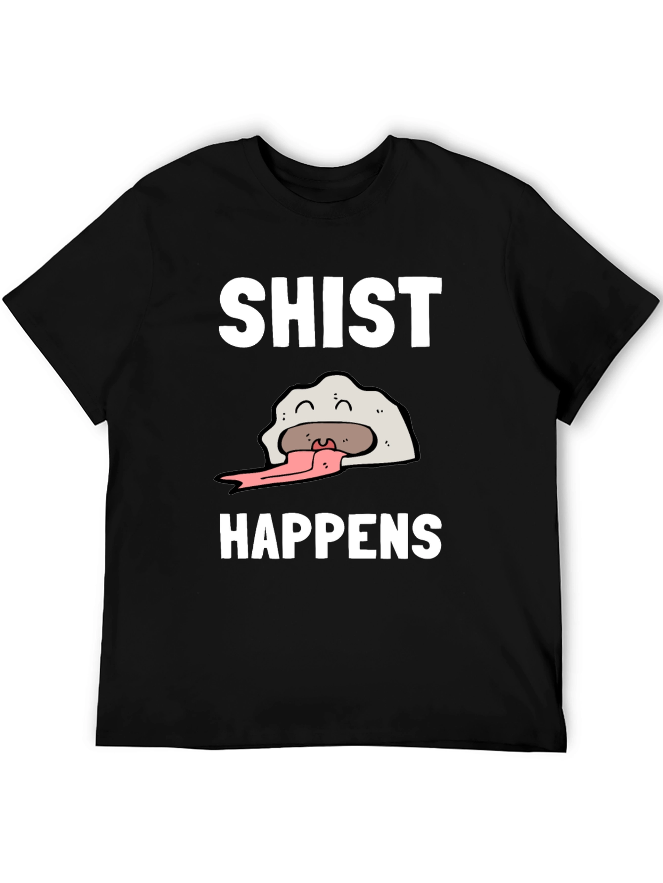 Black Shist Happens Graphic T-Shirt - Funny Dumpling Tee view 5