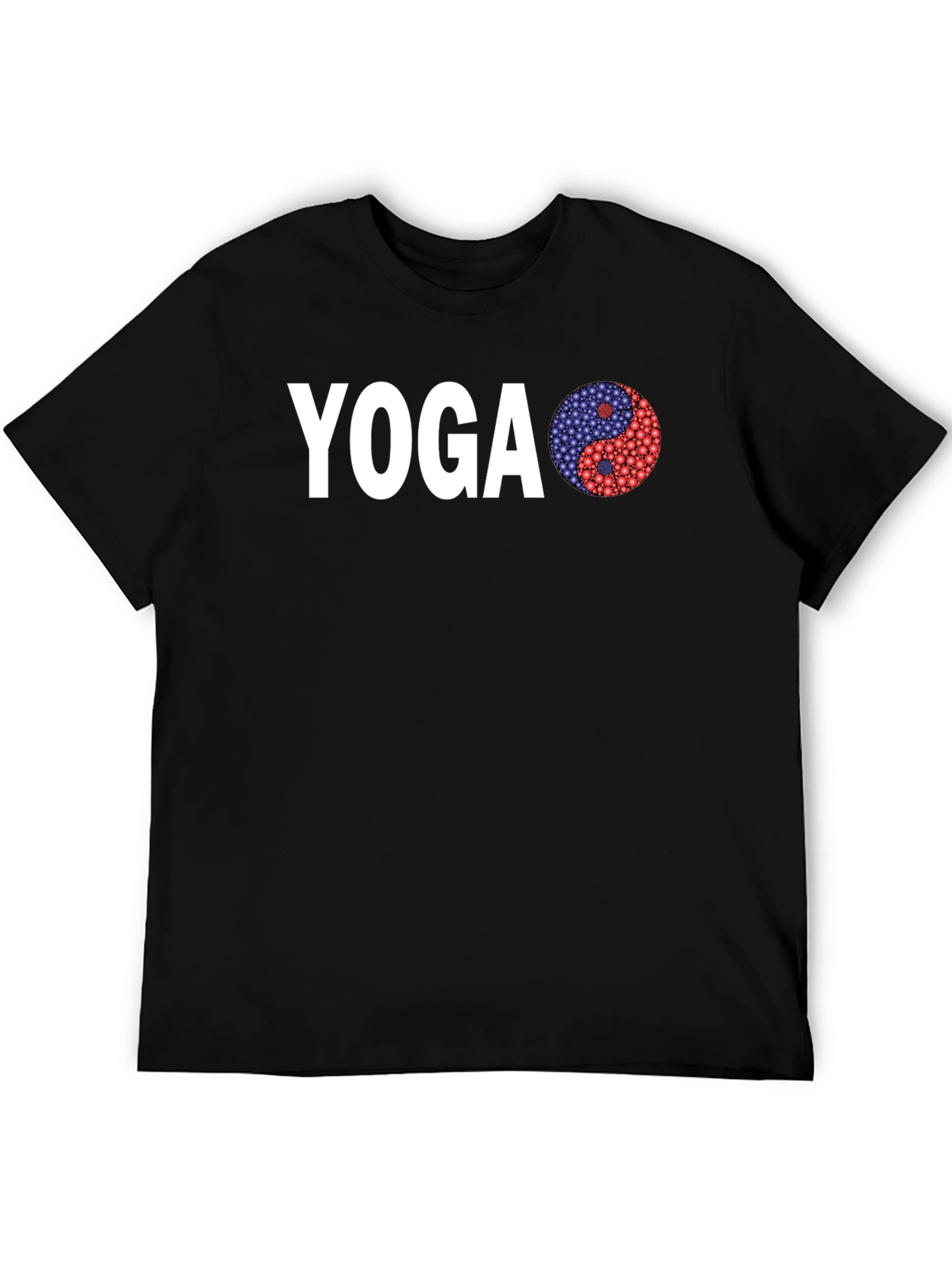 Black Yoga Yin Yang Graphic Tee - Black view 5