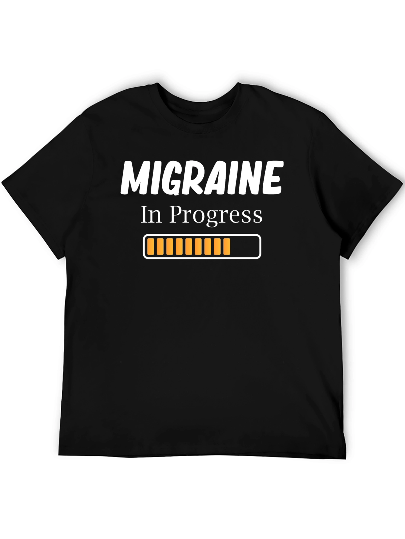 Black Migraine In Progress Funny T-Shirt view 5